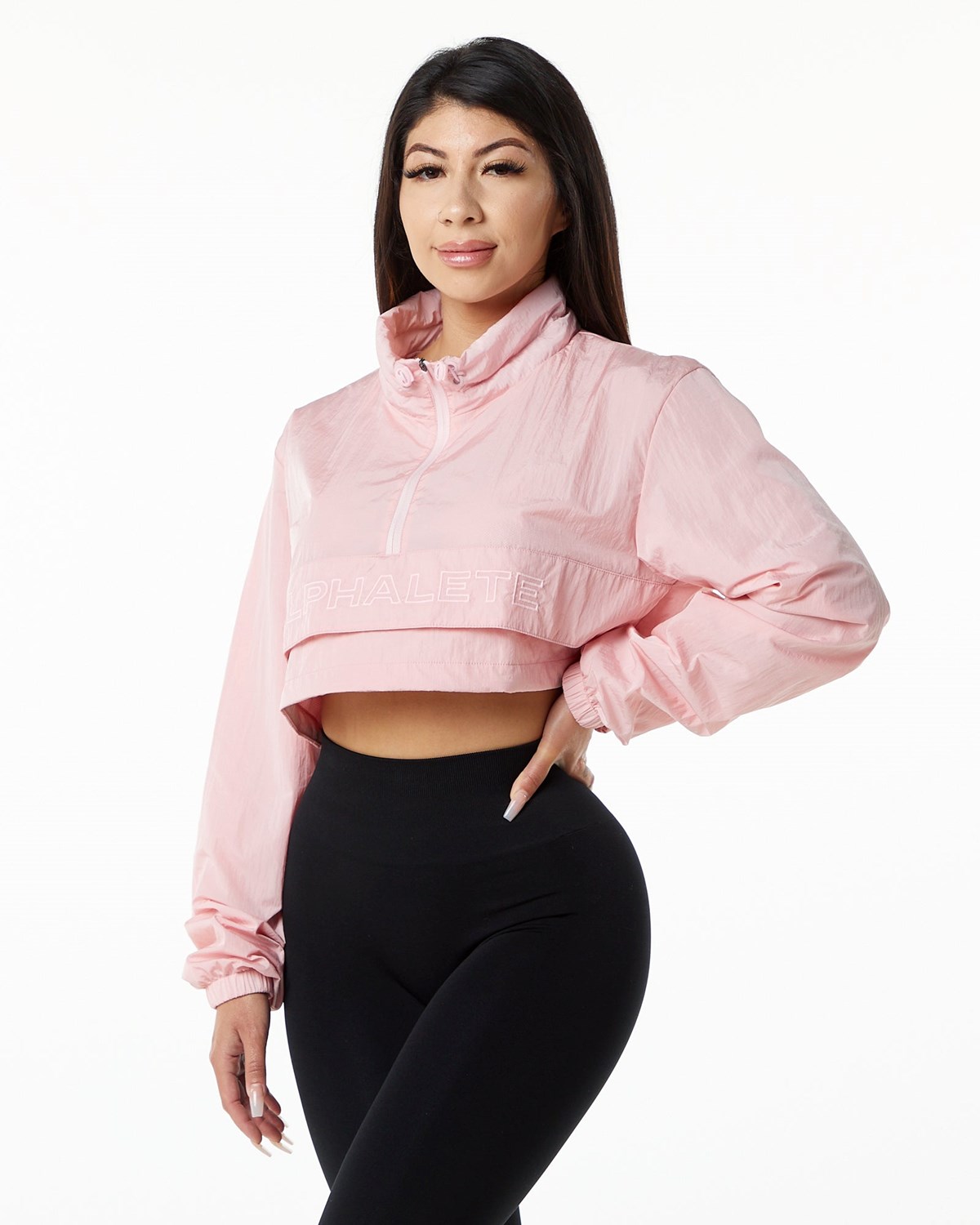 Alphalete All-Purpose Crop Jacket Mauve | 32509-CZOH