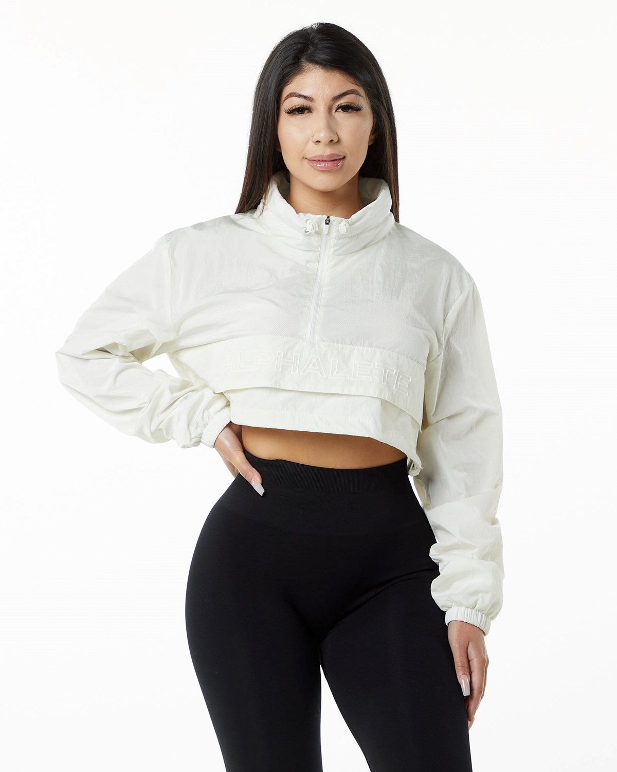 Alphalete All-Purpose Crop Jacket Sage | 15609-YXTK