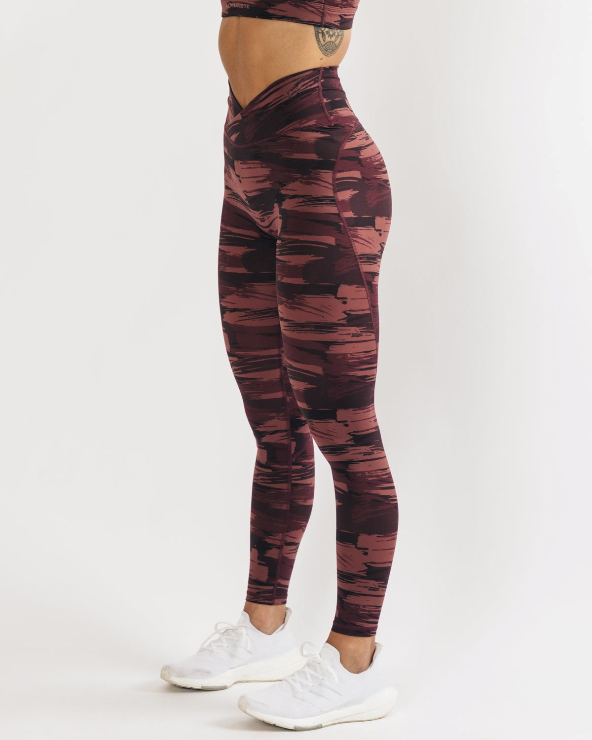 Alphalete All-Purpose Legging Bordowe Camo | 65397-LQNE