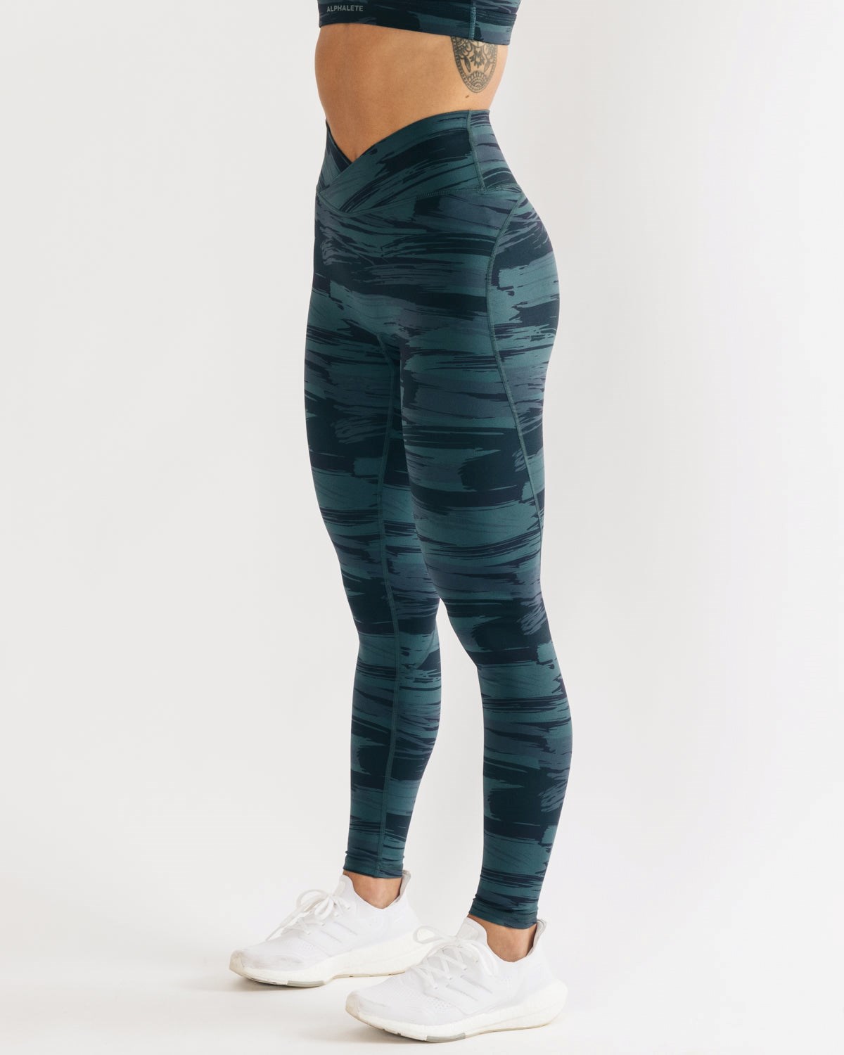 Alphalete All-Purpose Legging Niebieskie Camo | 16237-DRYV