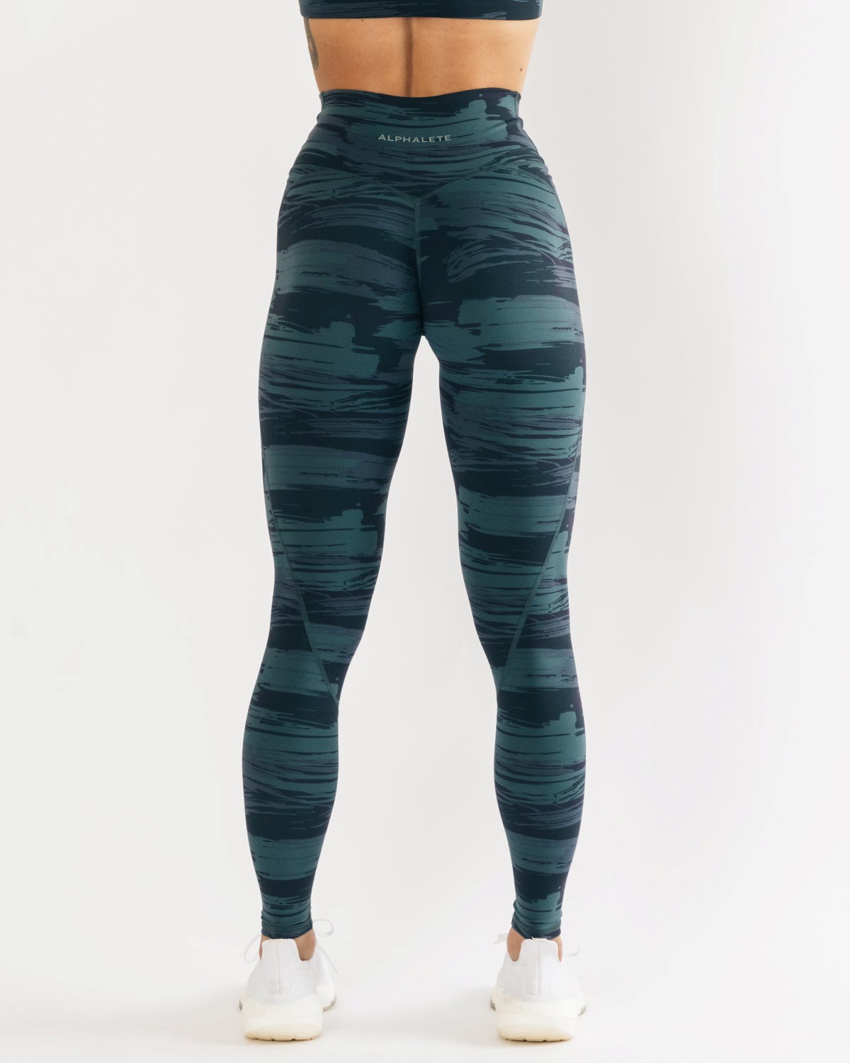 Alphalete All-Purpose Legging Niebieskie Camo | 16237-DRYV