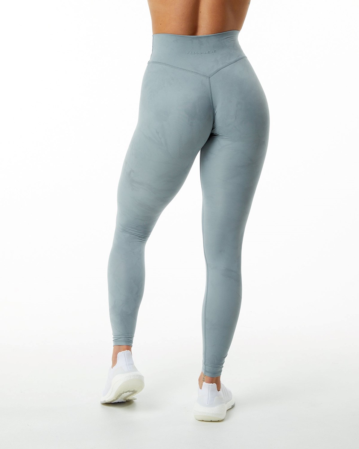 Alphalete All-Purpose Luxury Legging Washed Denim | 40138-ROUX