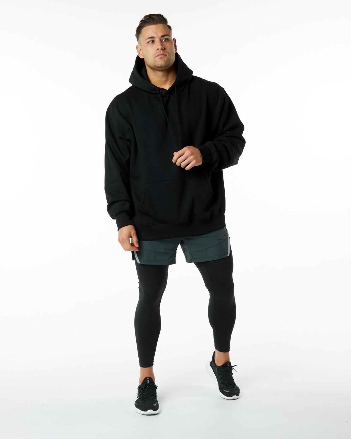 Alphalete Compression Podszewką Woven Treningowe Krótkie Zielone | 32405-BEZW