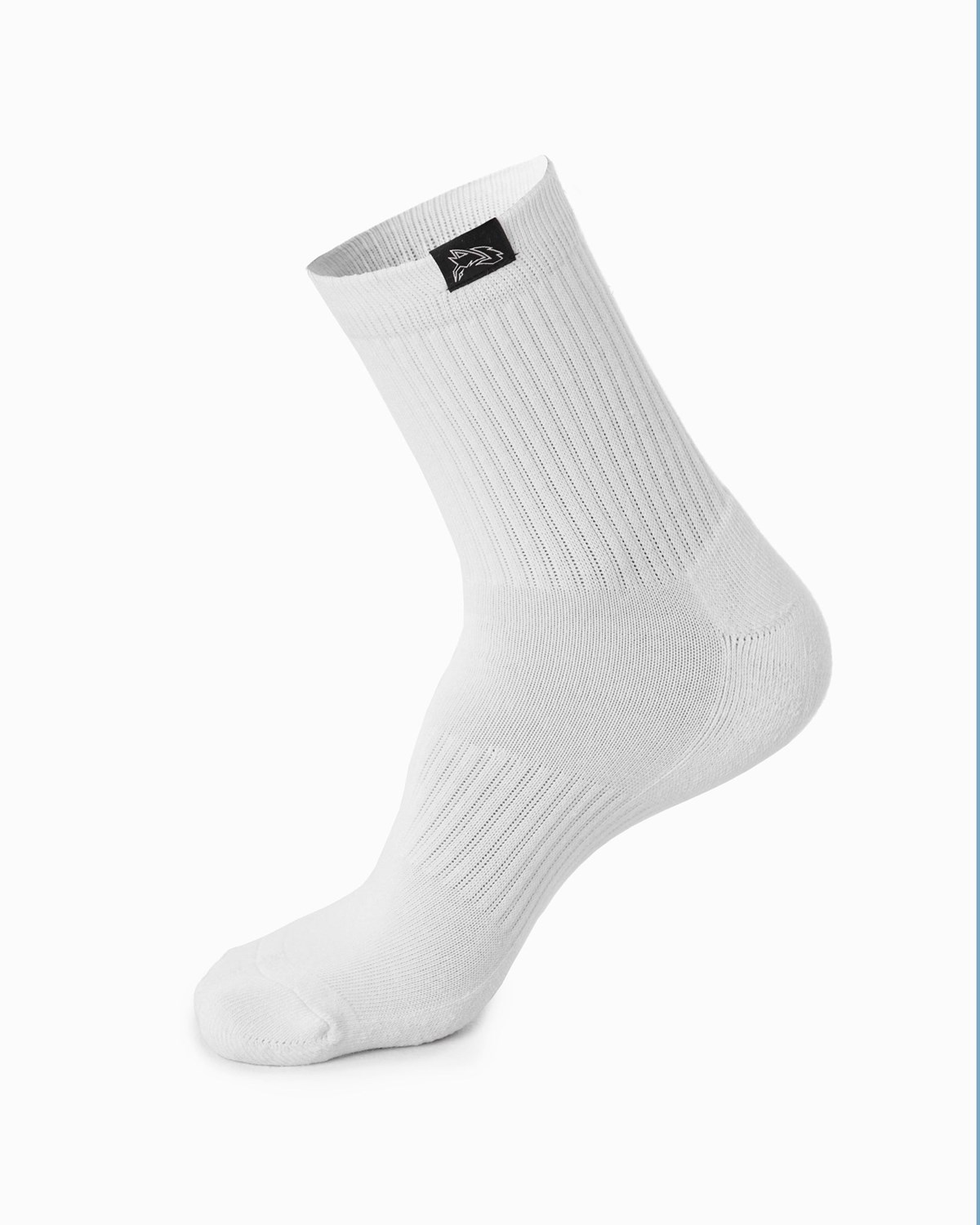 Alphalete Crew Sock Białe | 56923-QXGP