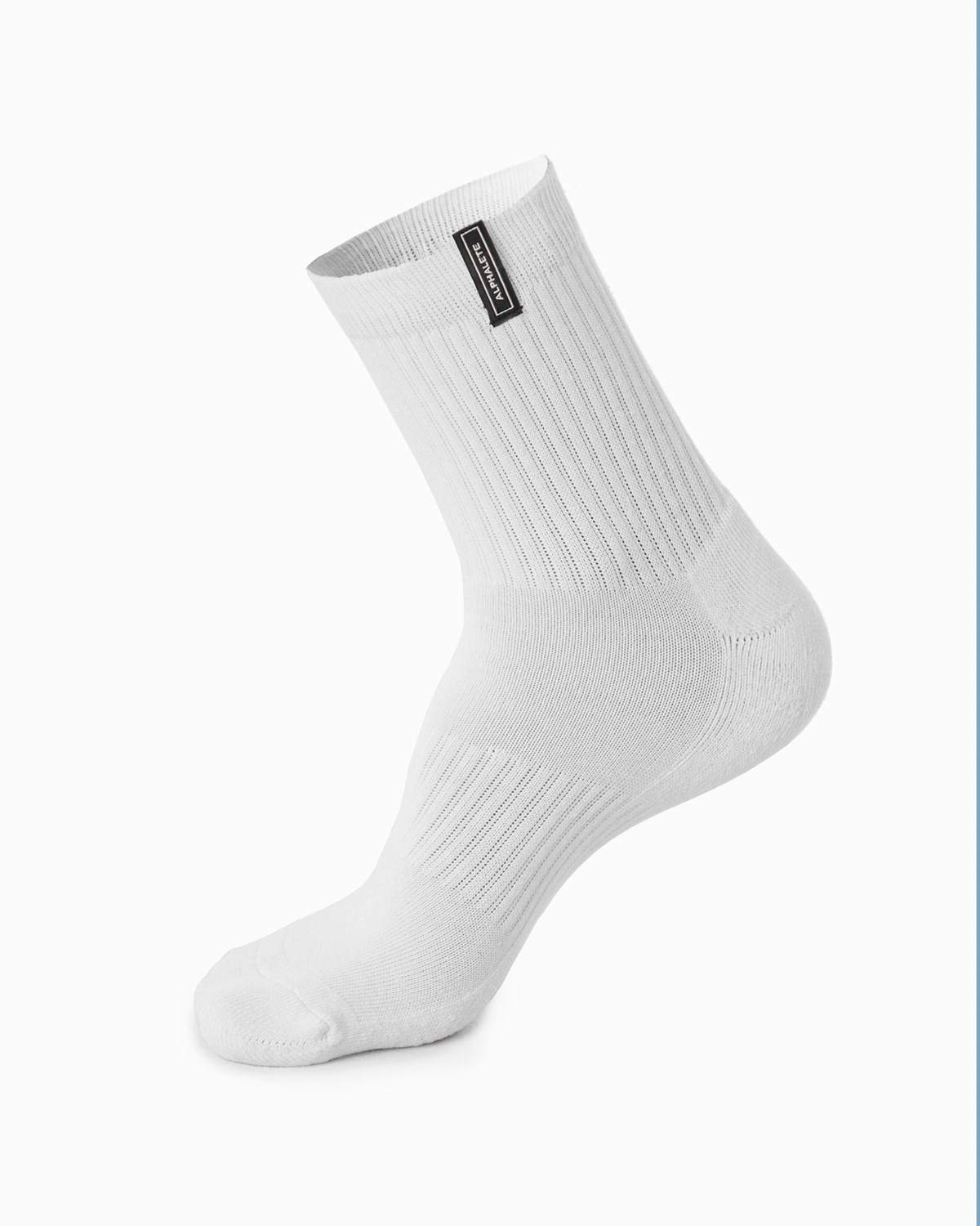 Alphalete Crew Sock Białe | 72146-QXET