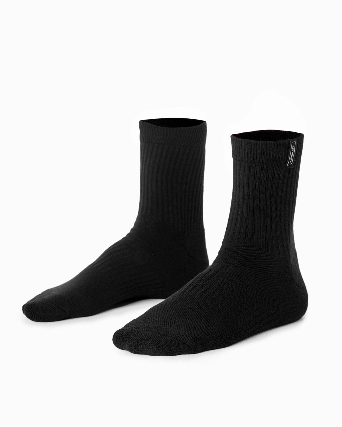 Alphalete Crew Sock Czarne | 49213-MXYS