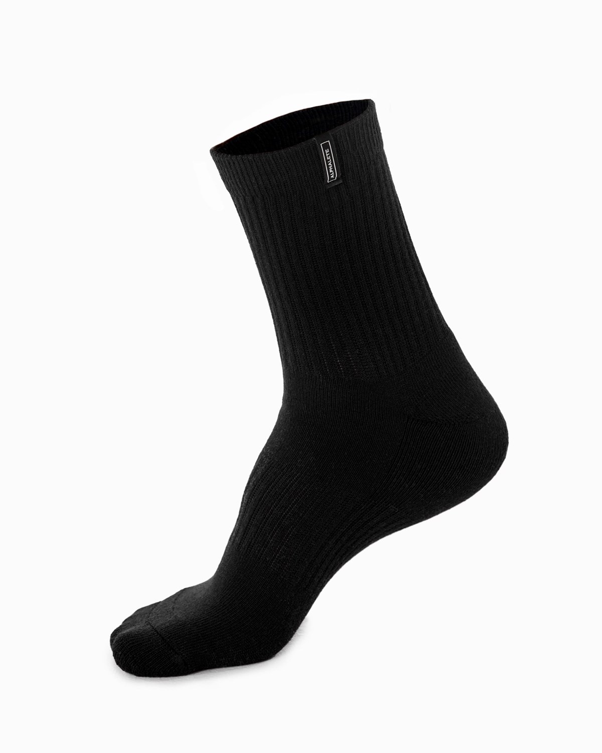 Alphalete Crew Sock Czarne | 49213-MXYS