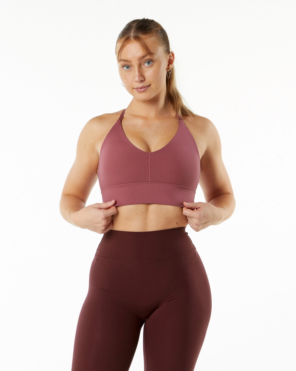 Alphalete Double Brushed Bra Wisteria | 05674-DHAG