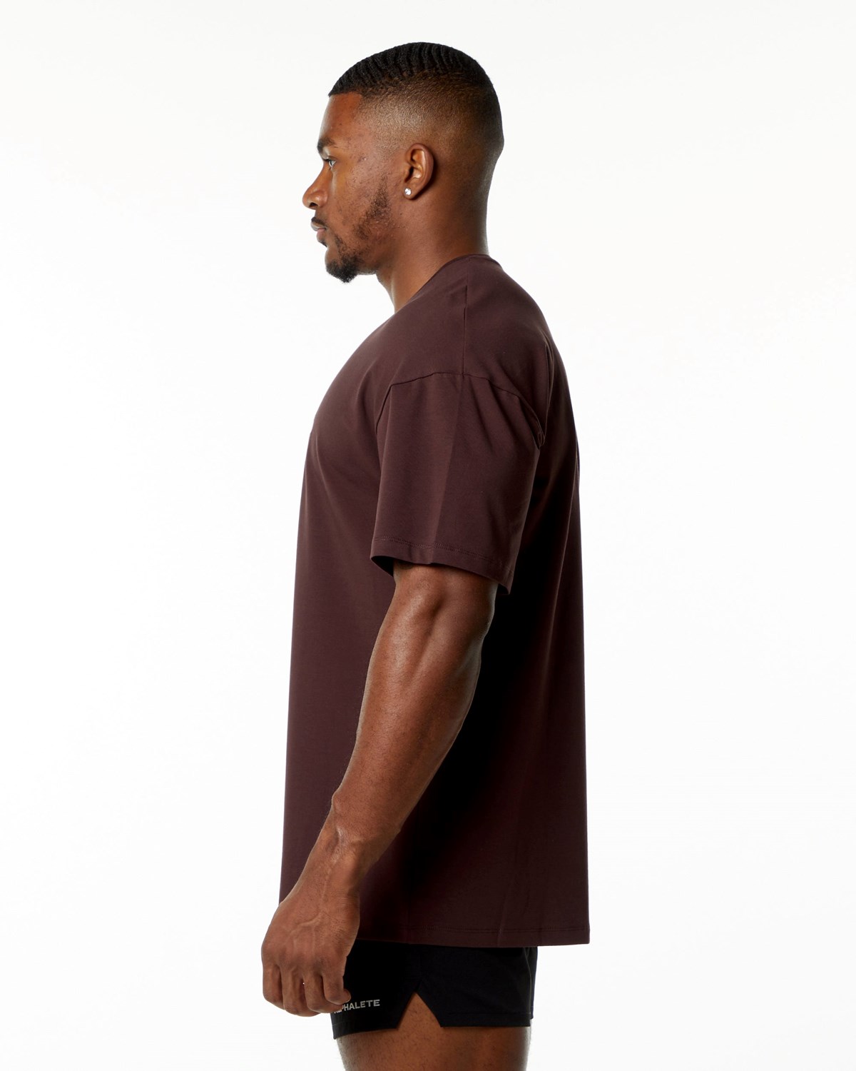 Alphalete Drop Shoulder Tee Bordowe | 83769-FHXR