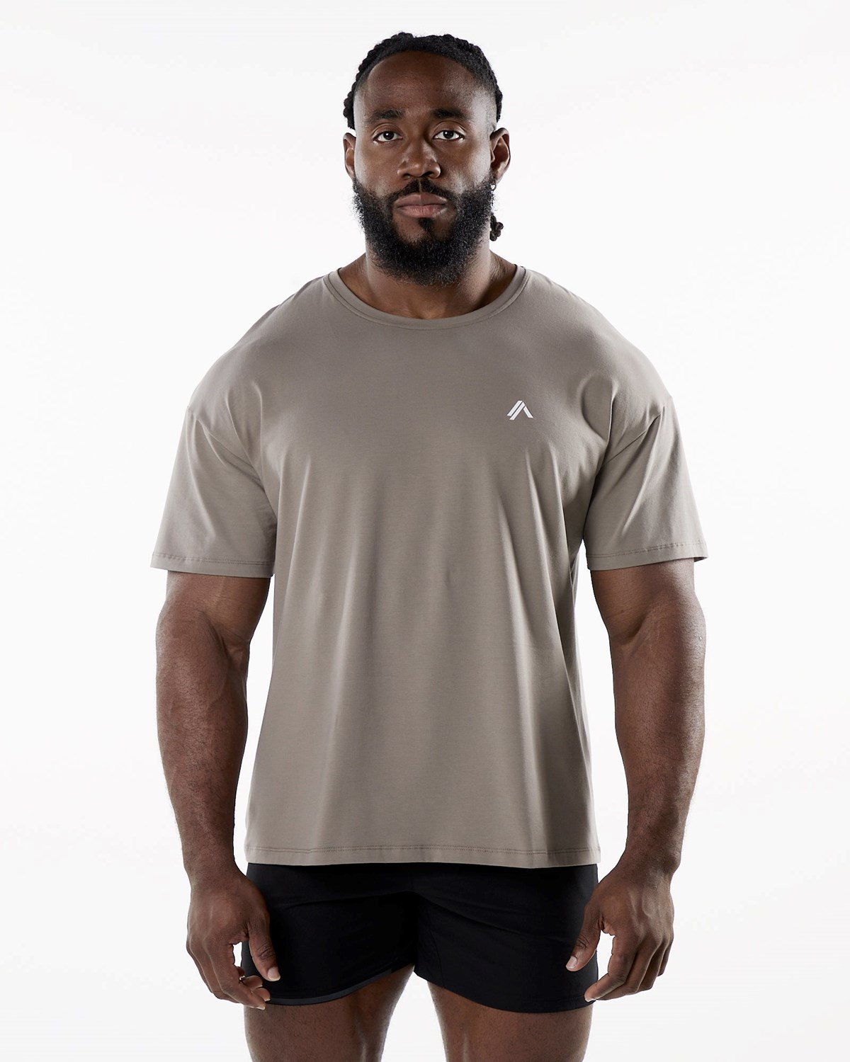 Alphalete Drop Shoulder Tee Cedar | 67341-UKNW