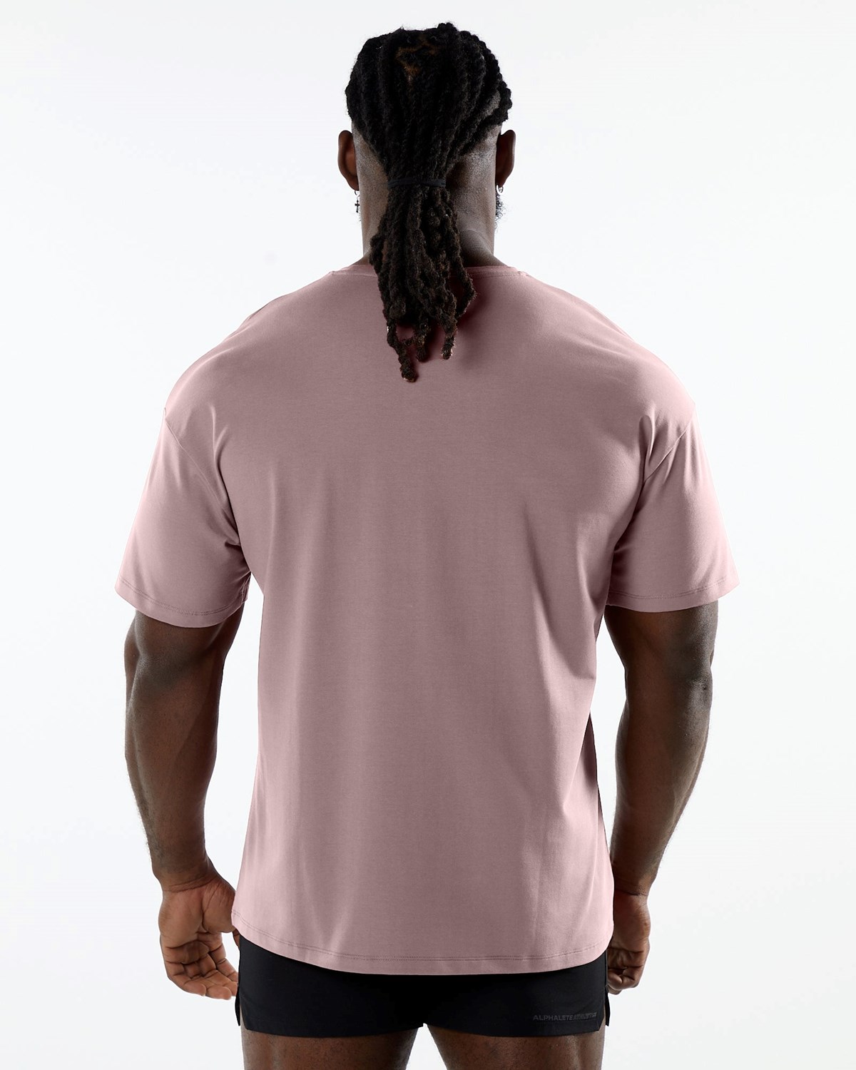 Alphalete Drop Shoulder Tee Mauve | 35197-PMEJ