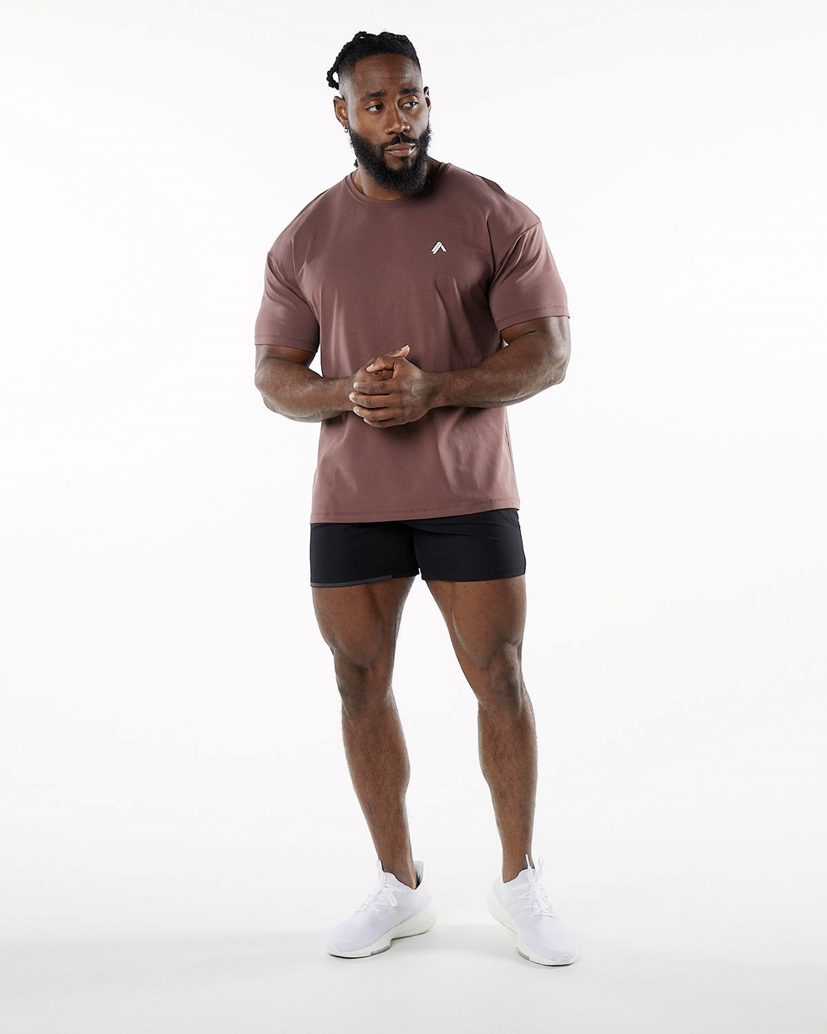 Alphalete Drop Shoulder Tee Merlot | 91836-YLSA