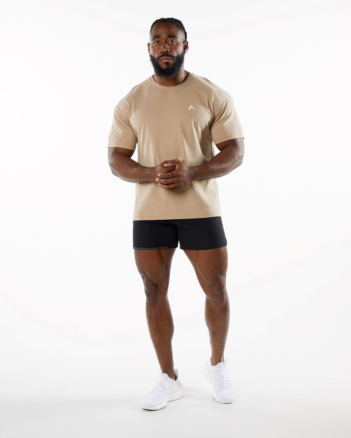 Alphalete Drop Shoulder Tee Taupe | 90613-ZMIL