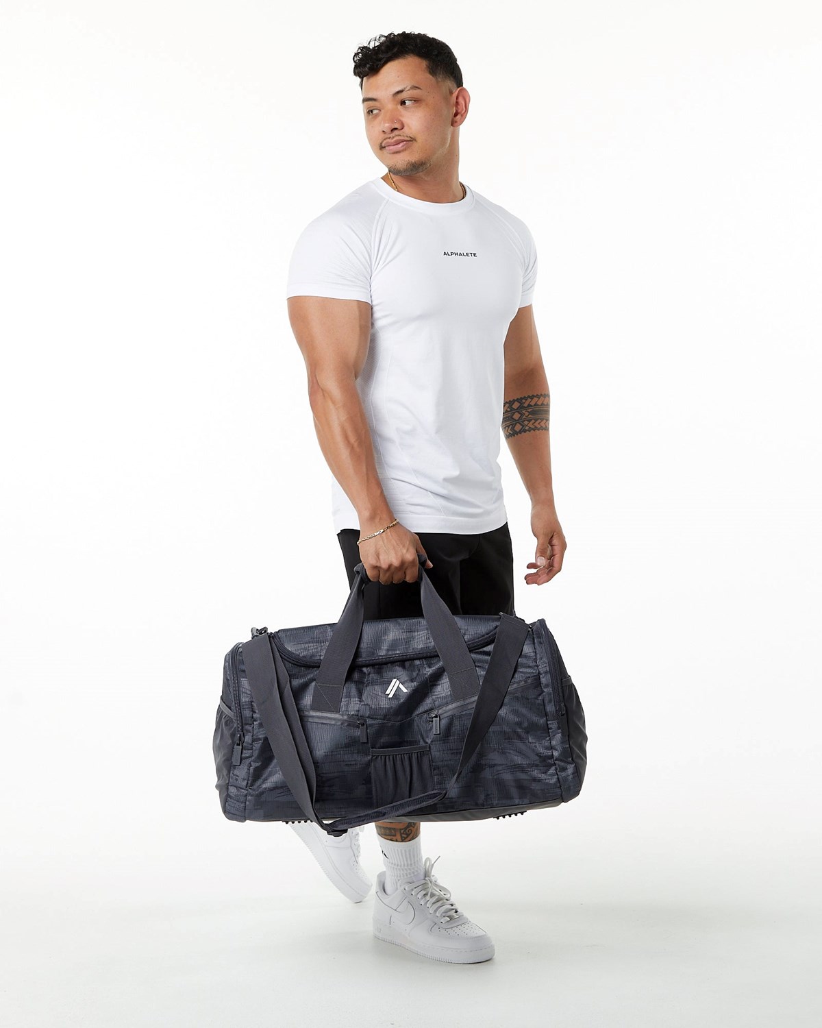 Alphalete Duffel Bag Czarne Camo | 58612-JDSG