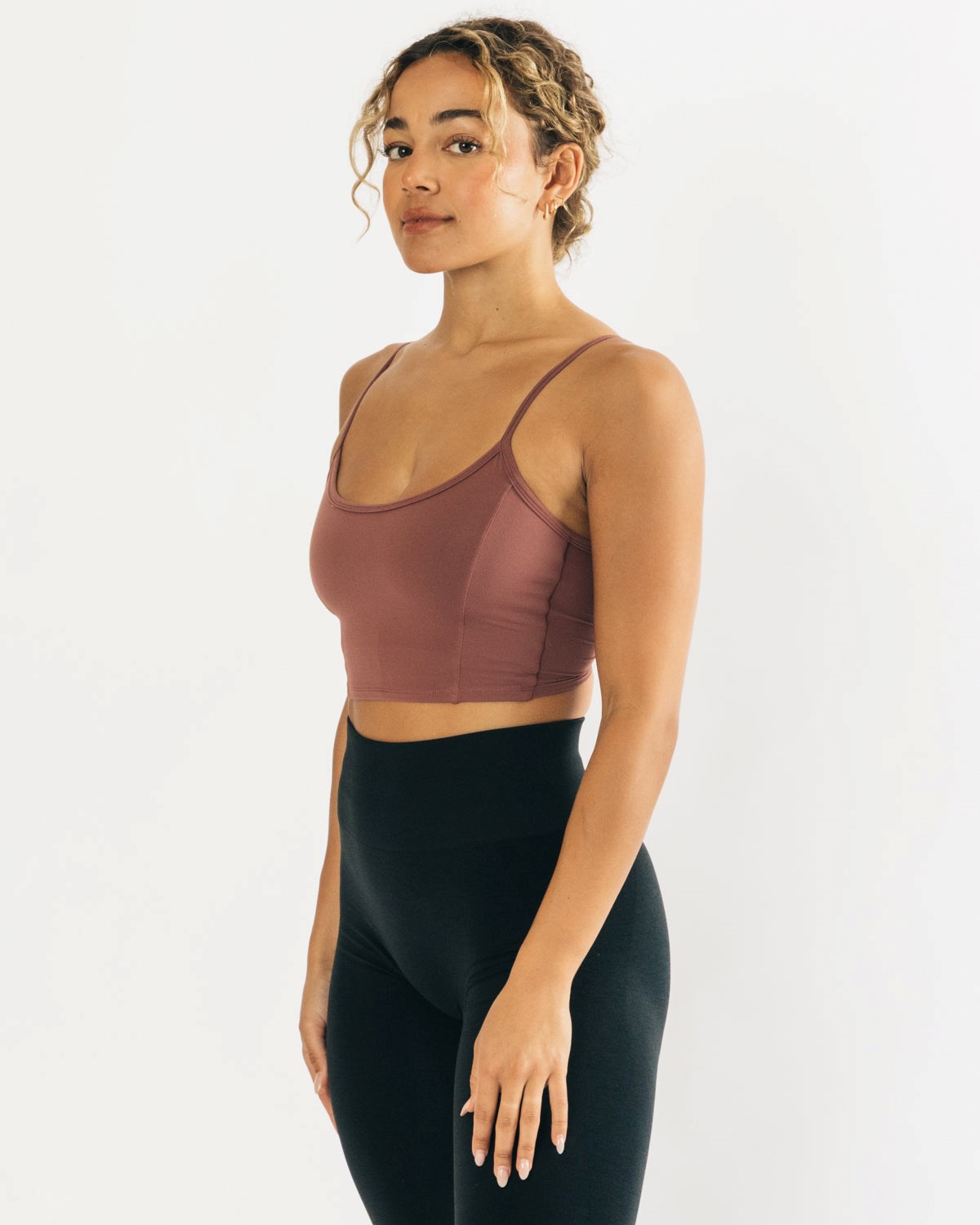 Alphalete Fitted Cropped Tank Mauve | 03547-UCXD