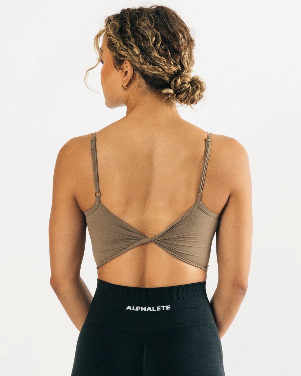 Alphalete Fitted Cropped Tank Oliwkowe | 27834-IWNC