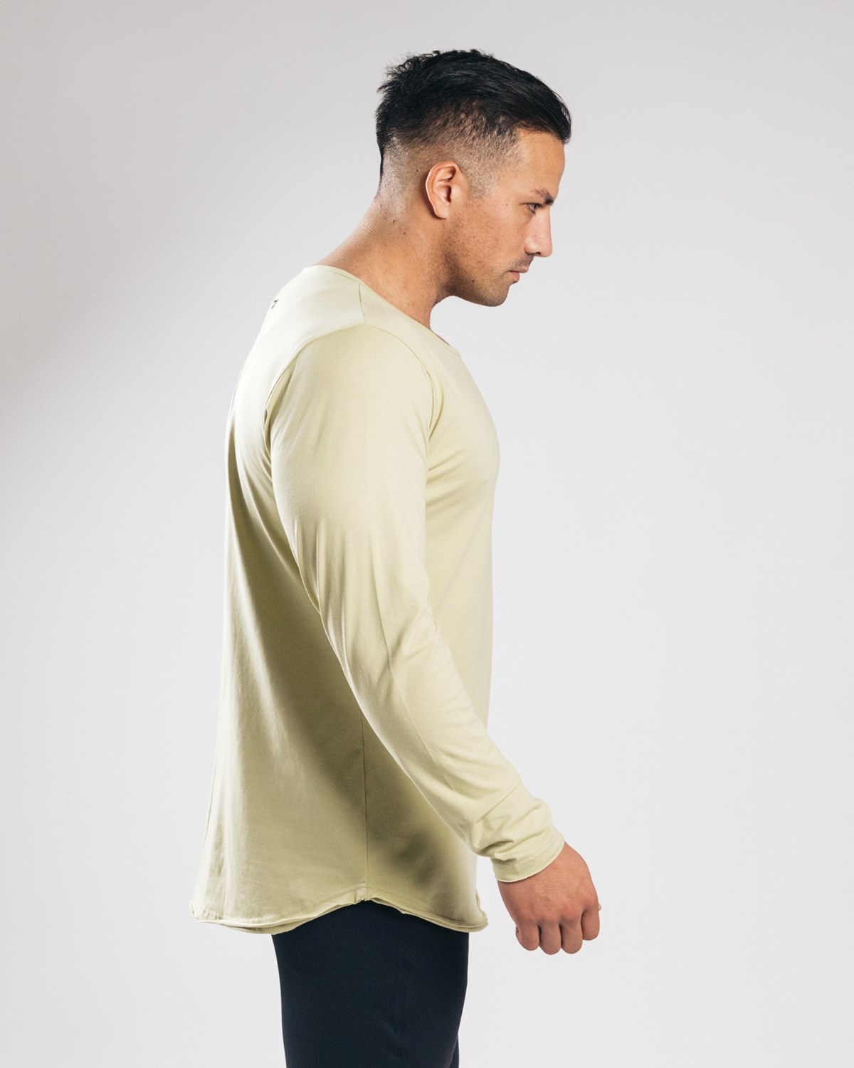 Alphalete Fitted Long Sleeve Głęboka Oliwkowe | 56127-HCIM