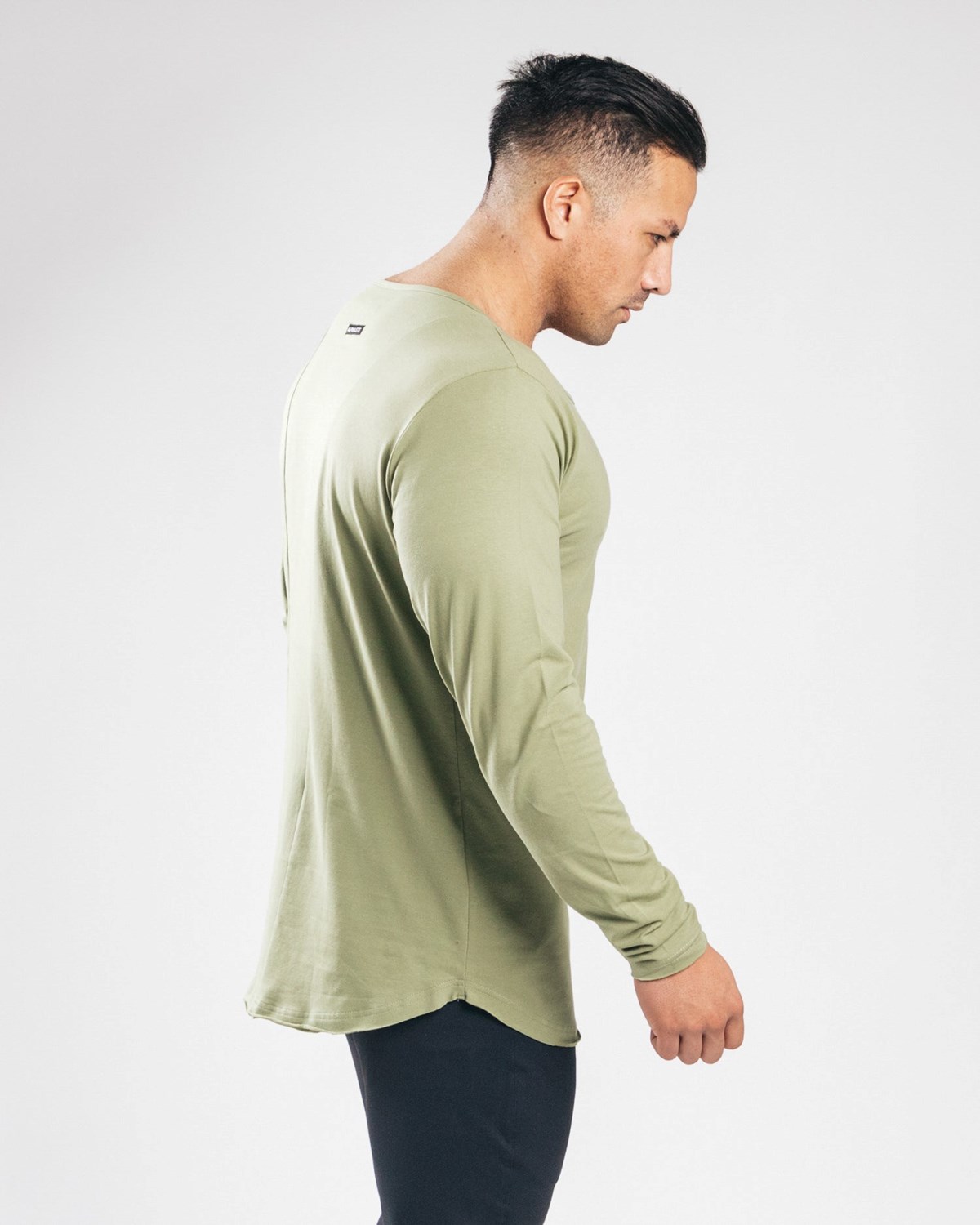 Alphalete Fitted Long Sleeve Zielone | 69485-JYIF