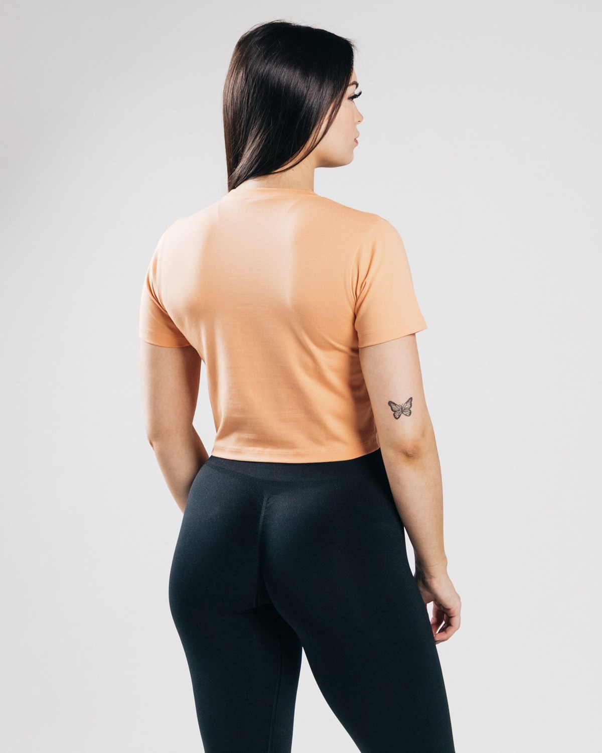 Alphalete Fitted Performance Crop Pomarańczowe | 17426-TBOK