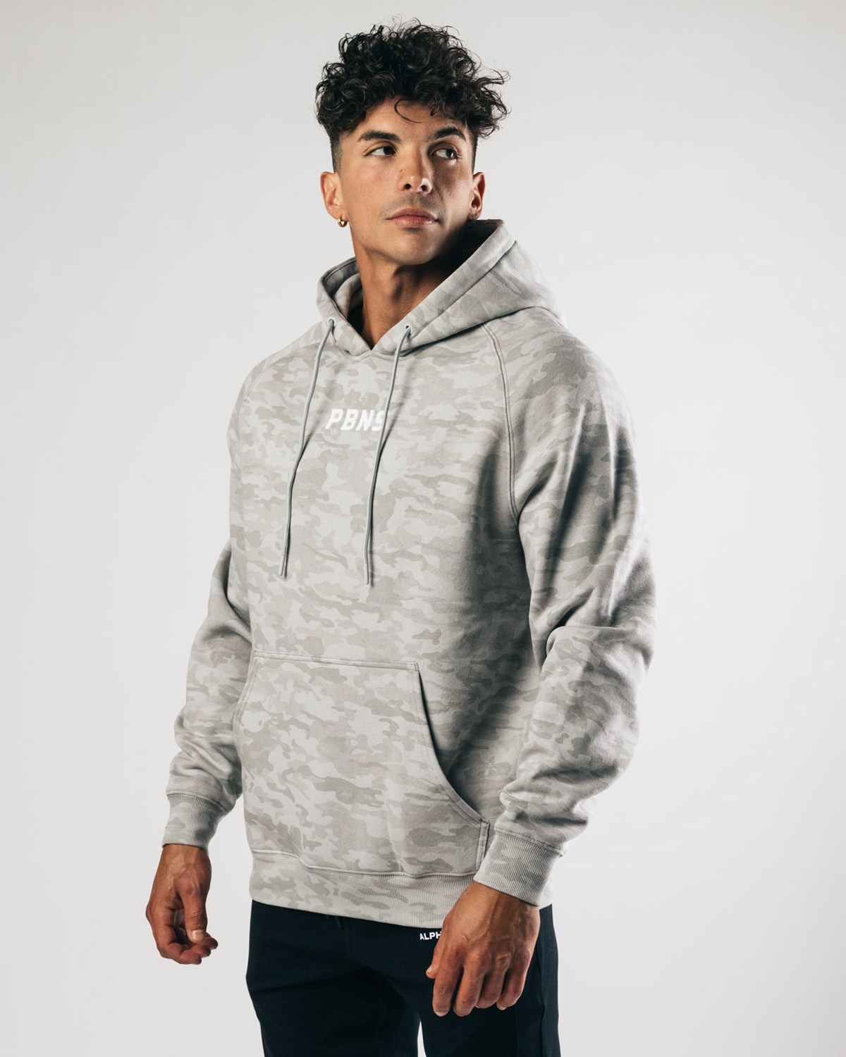 Alphalete Fitted Performance Hoodie Srebrne | 20648-OZSR