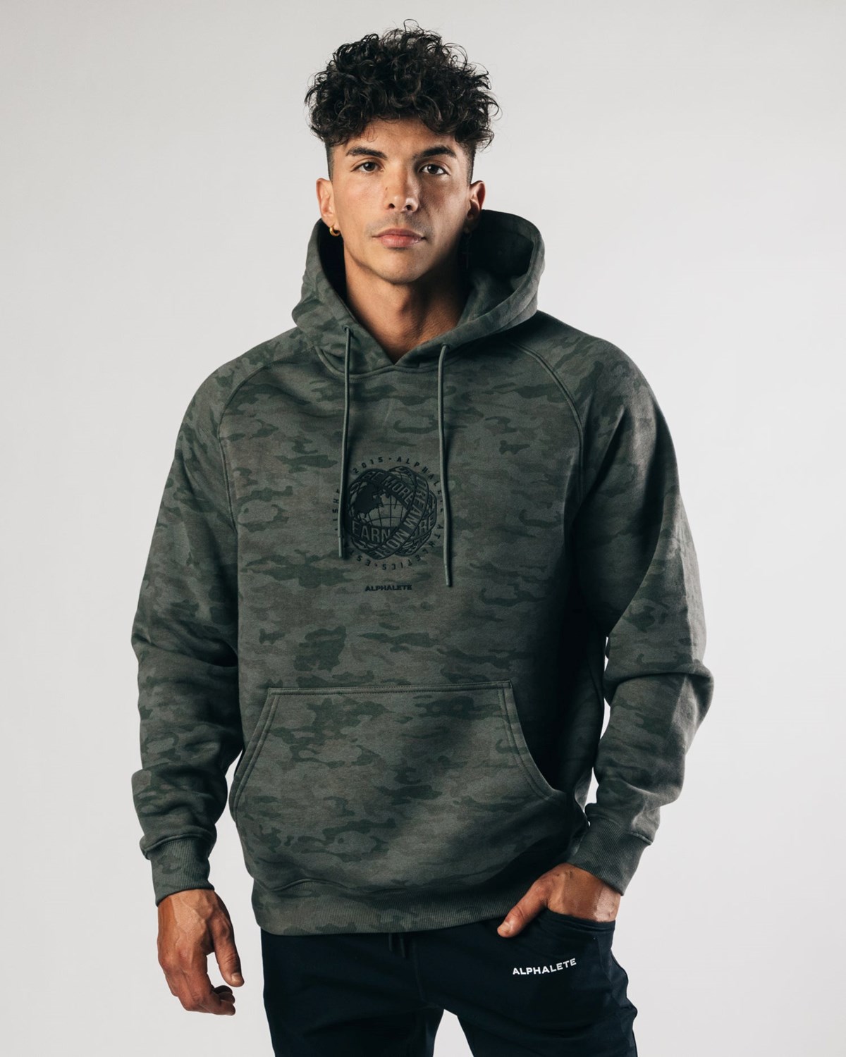 Alphalete Fitted Performance Hoodie Zielone | 98165-EGKJ