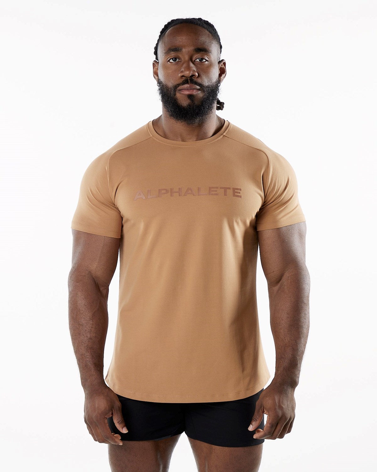 Alphalete Fitted Performance Krótkie Sleeve Rust | 71364-KIPU