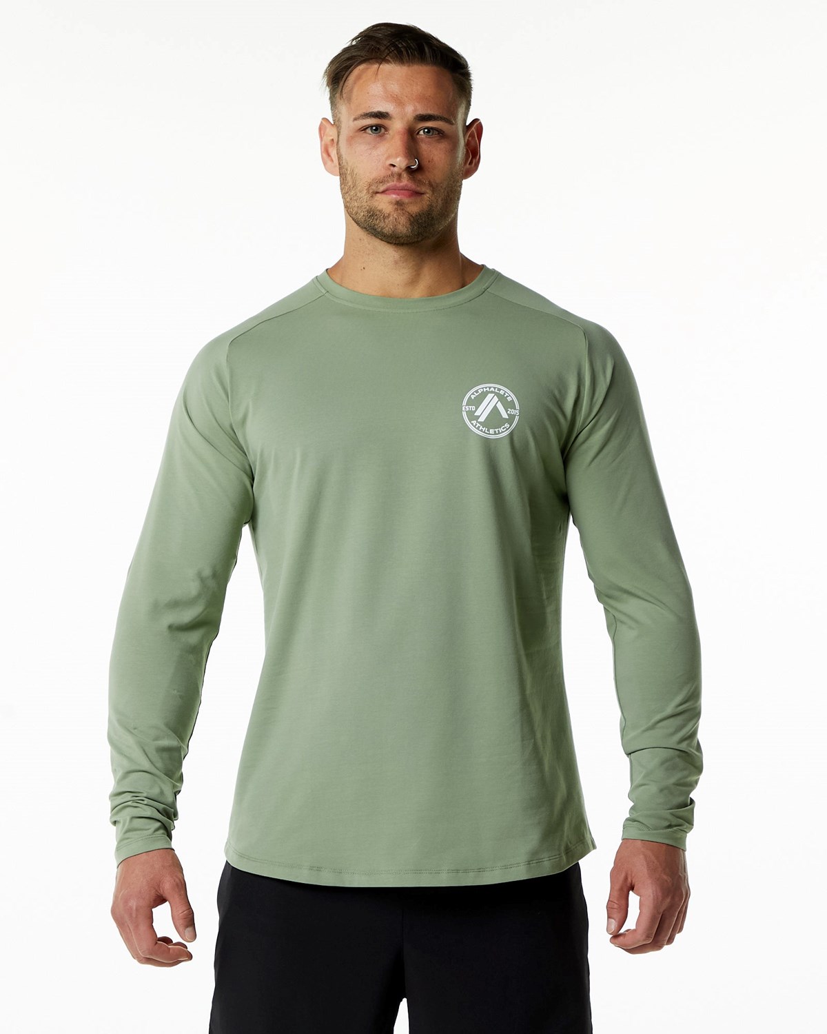 Alphalete Fitted Performance Long Sleeve Sage | 18253-LXIM