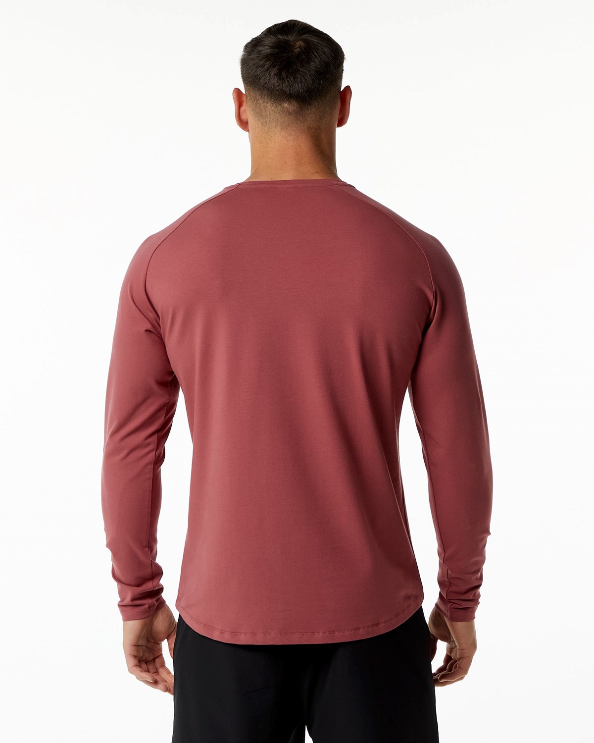 Alphalete Fitted Performance Long Sleeve Gingerbread | 26874-EXHQ