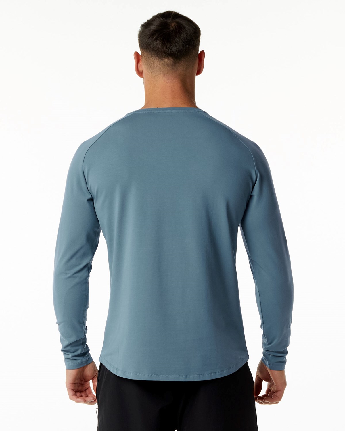 Alphalete Fitted Performance Long Sleeve Niebieskie | 36421-FYBT