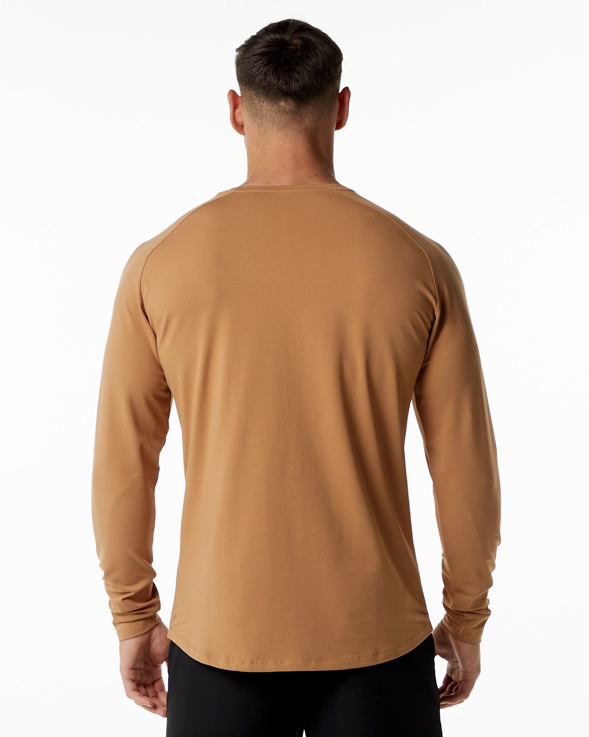 Alphalete Fitted Performance Long Sleeve Rust | 69103-IAUD