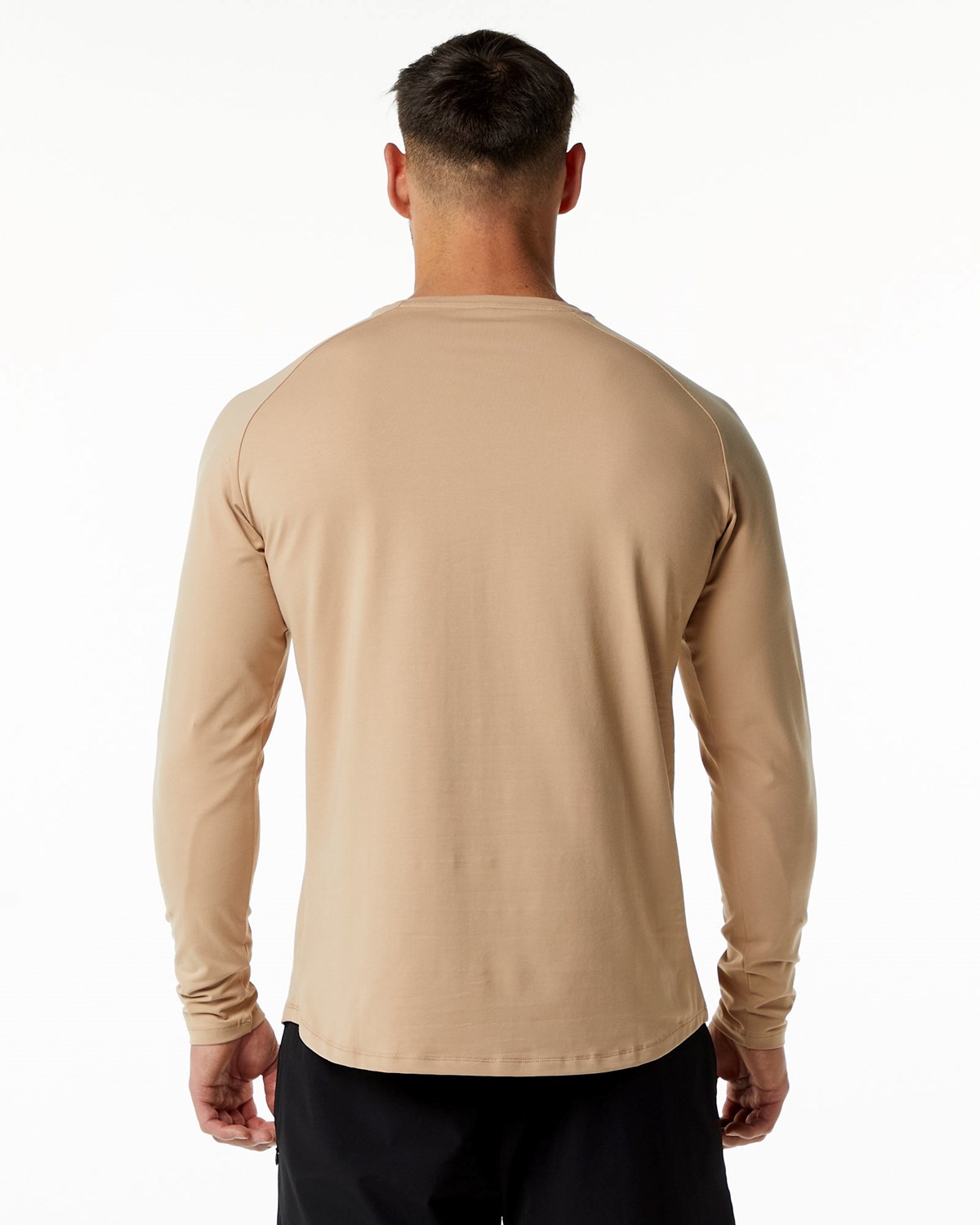 Alphalete Fitted Performance Long Sleeve Taupe | 76812-IDRU