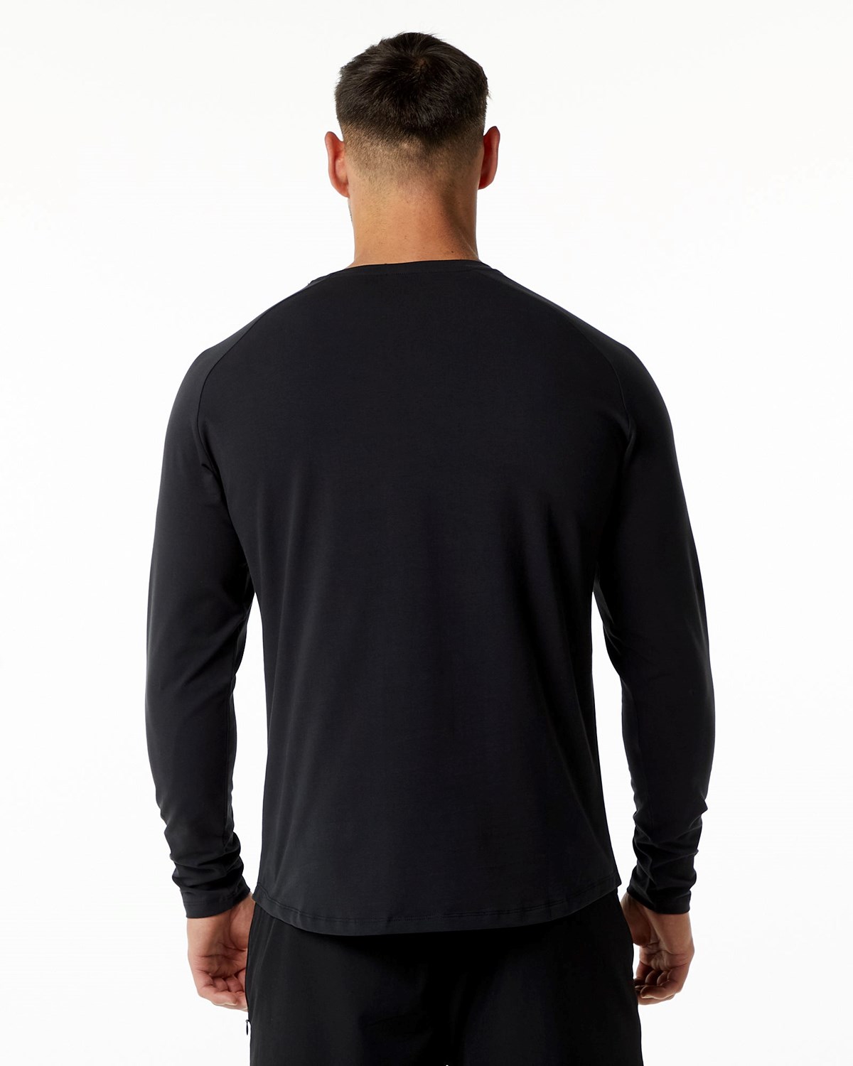 Alphalete Fitted Performance Long Sleeve Czarne | 87349-DETG