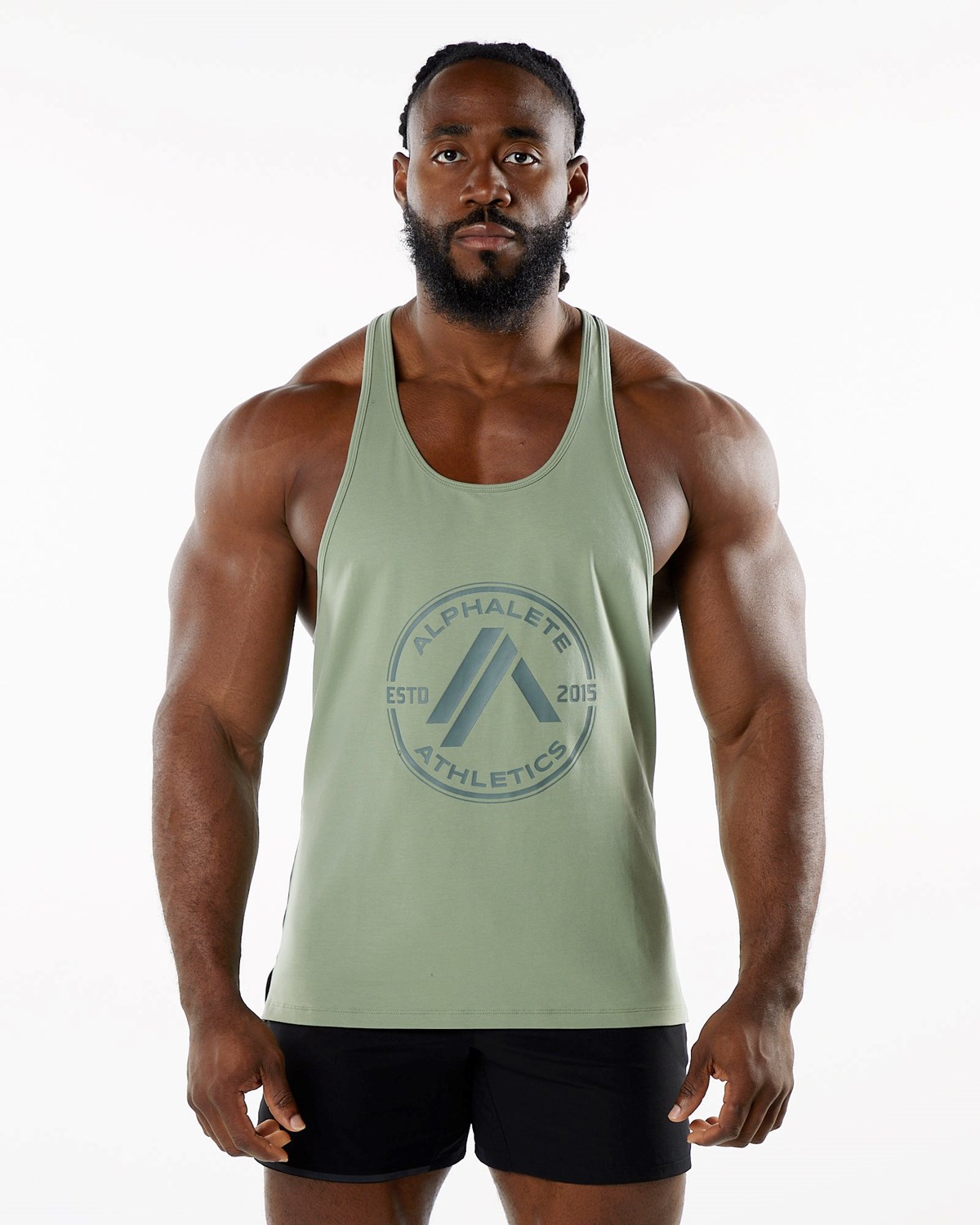 Alphalete Fitted Performance Stringer Sage | 26579-QUOS