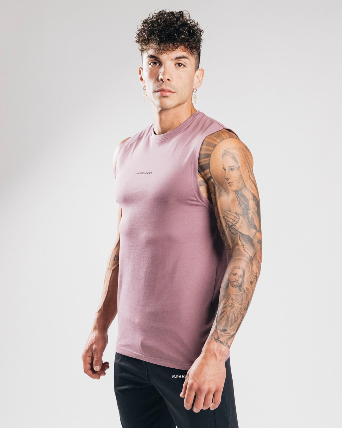 Alphalete Fitted Performance Tank Fioletowe | 94572-GJTK