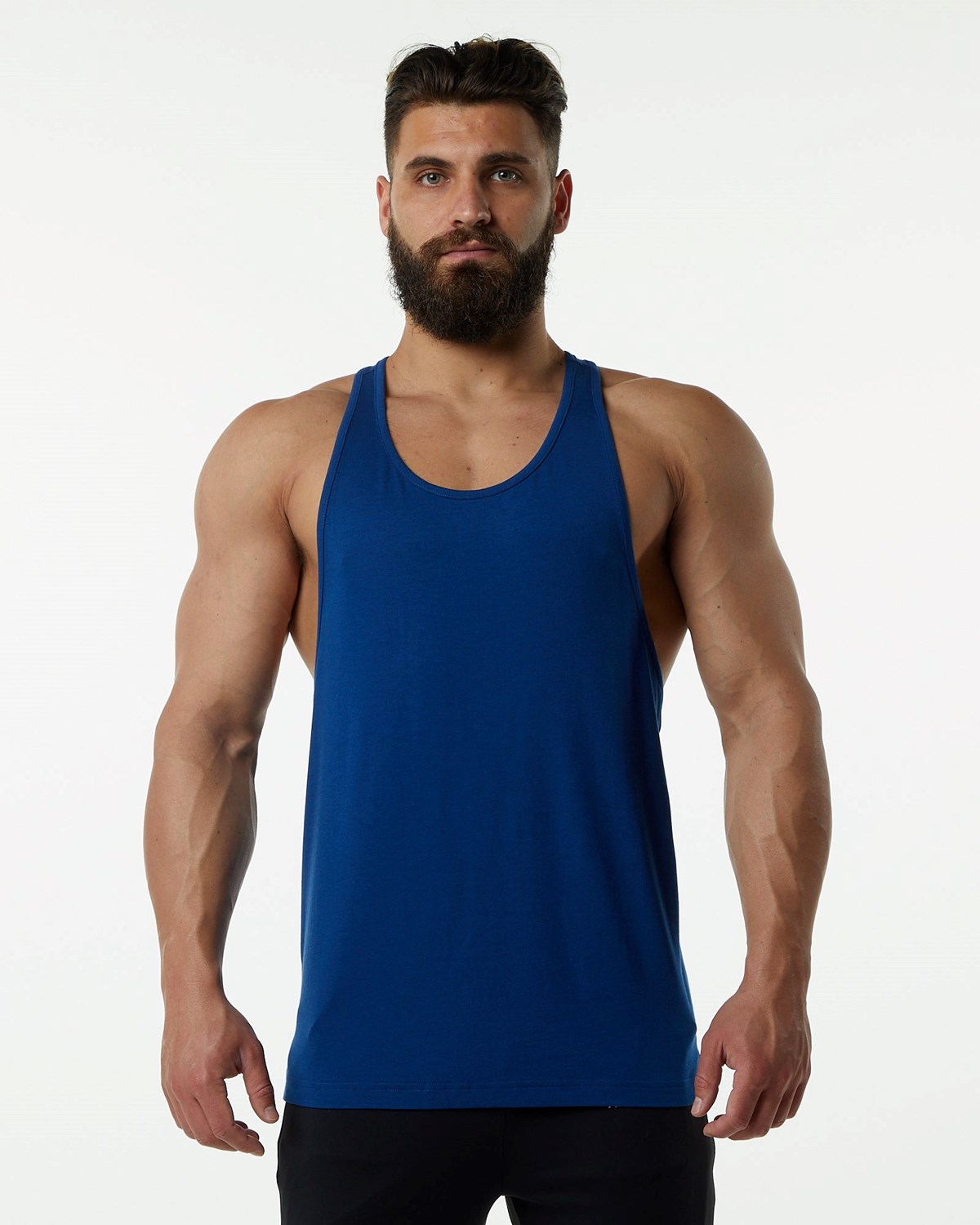 Alphalete Fitted Premium Stringer Niebieskie | 53789-BGDT