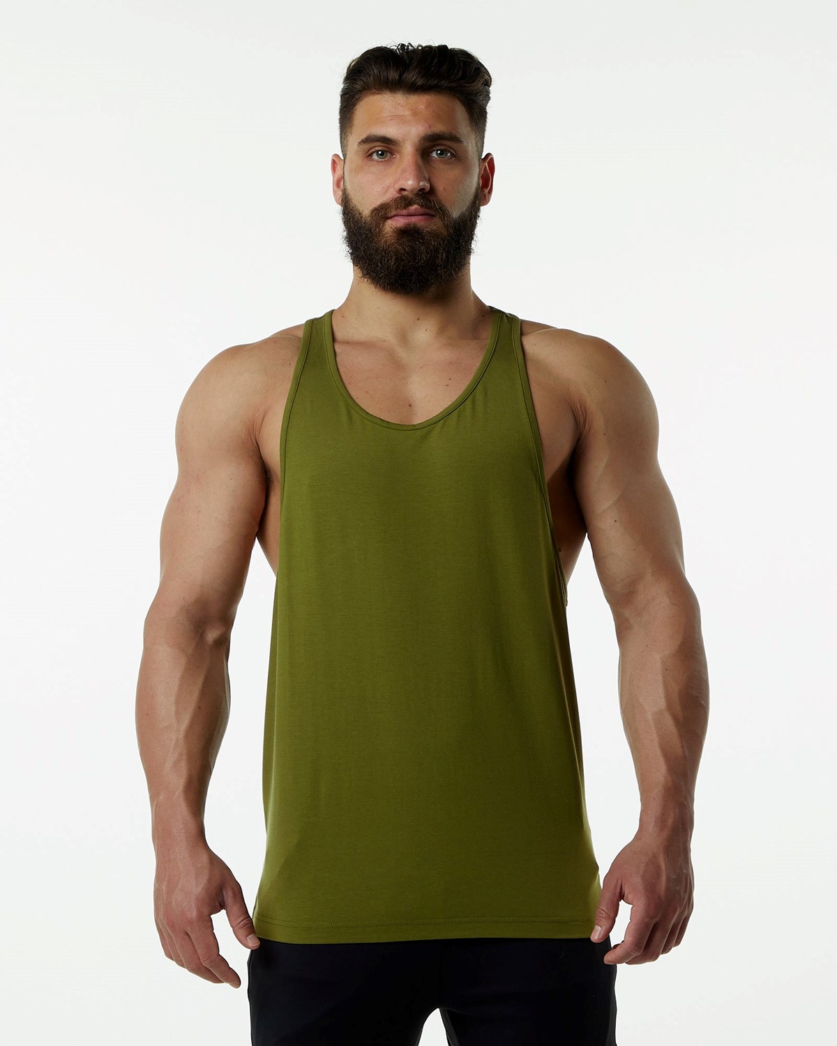 Alphalete Fitted Premium Stringer Zielone | 30468-KIGW