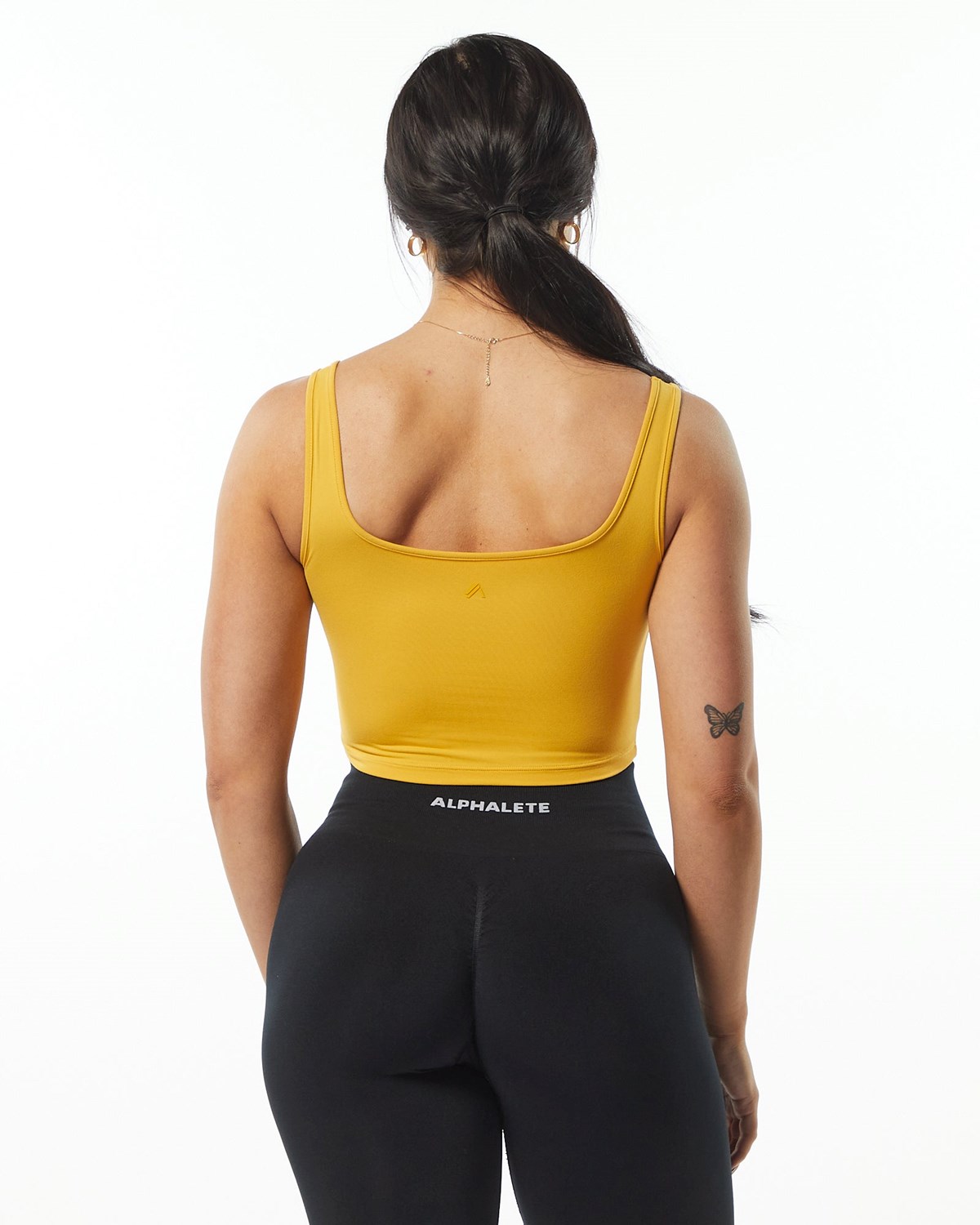 Alphalete Fitted Square Neck Tank Sunflower | 93476-AEFU