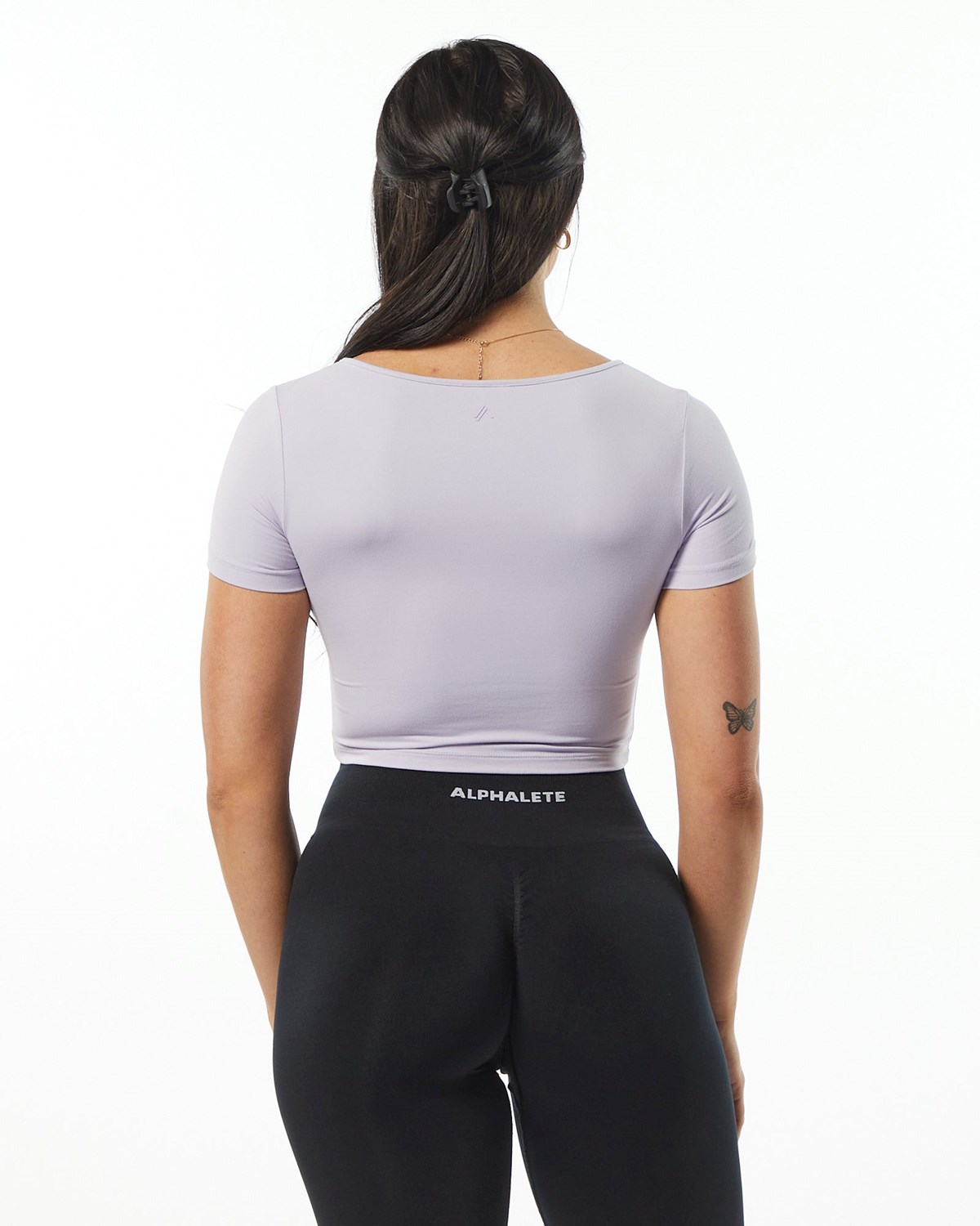 Alphalete Fitted Tee Lilac | 59308-HIFR