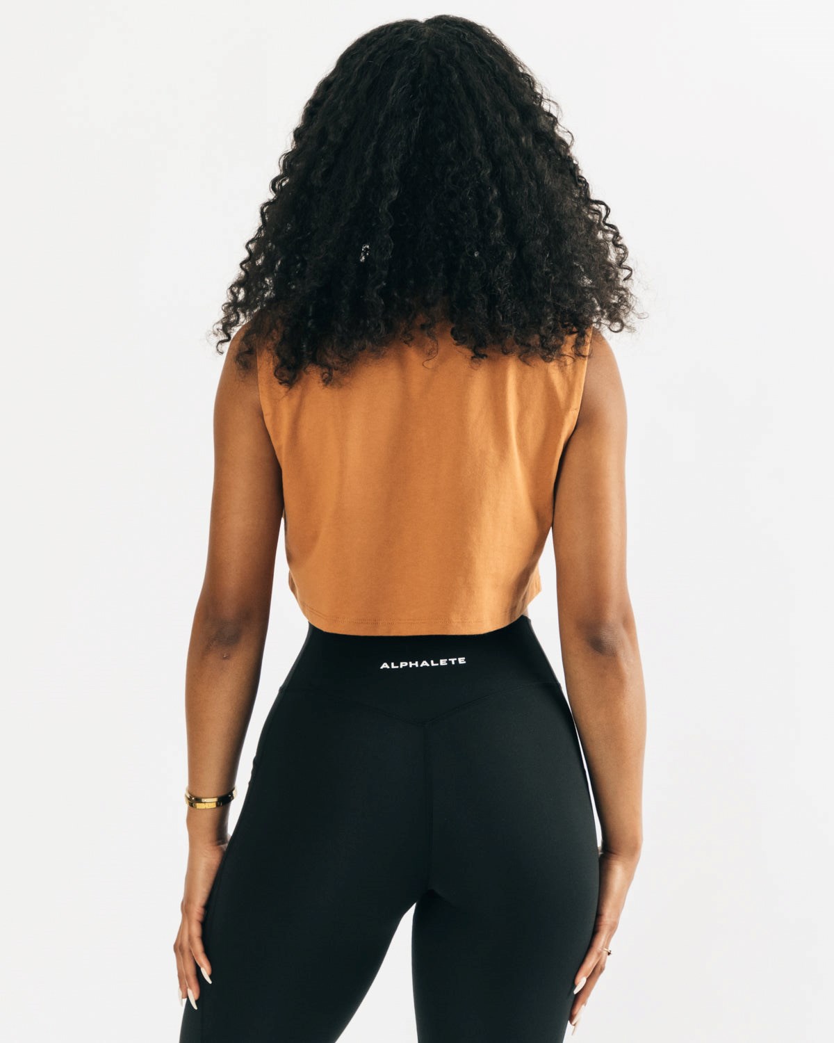 Alphalete Heavy Bawełniane Cropped Cutoff Clay | 27013-YINU