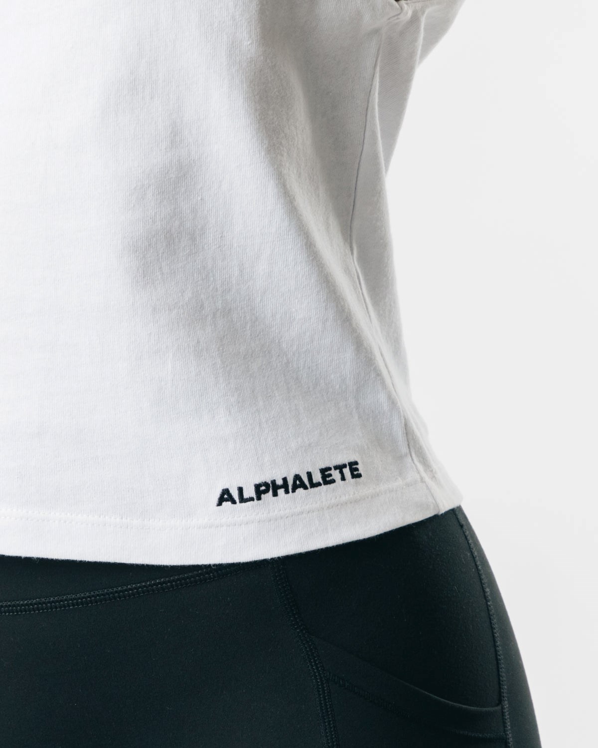 Alphalete Heavy Bawełniane Cutoff Białe | 96278-XADF