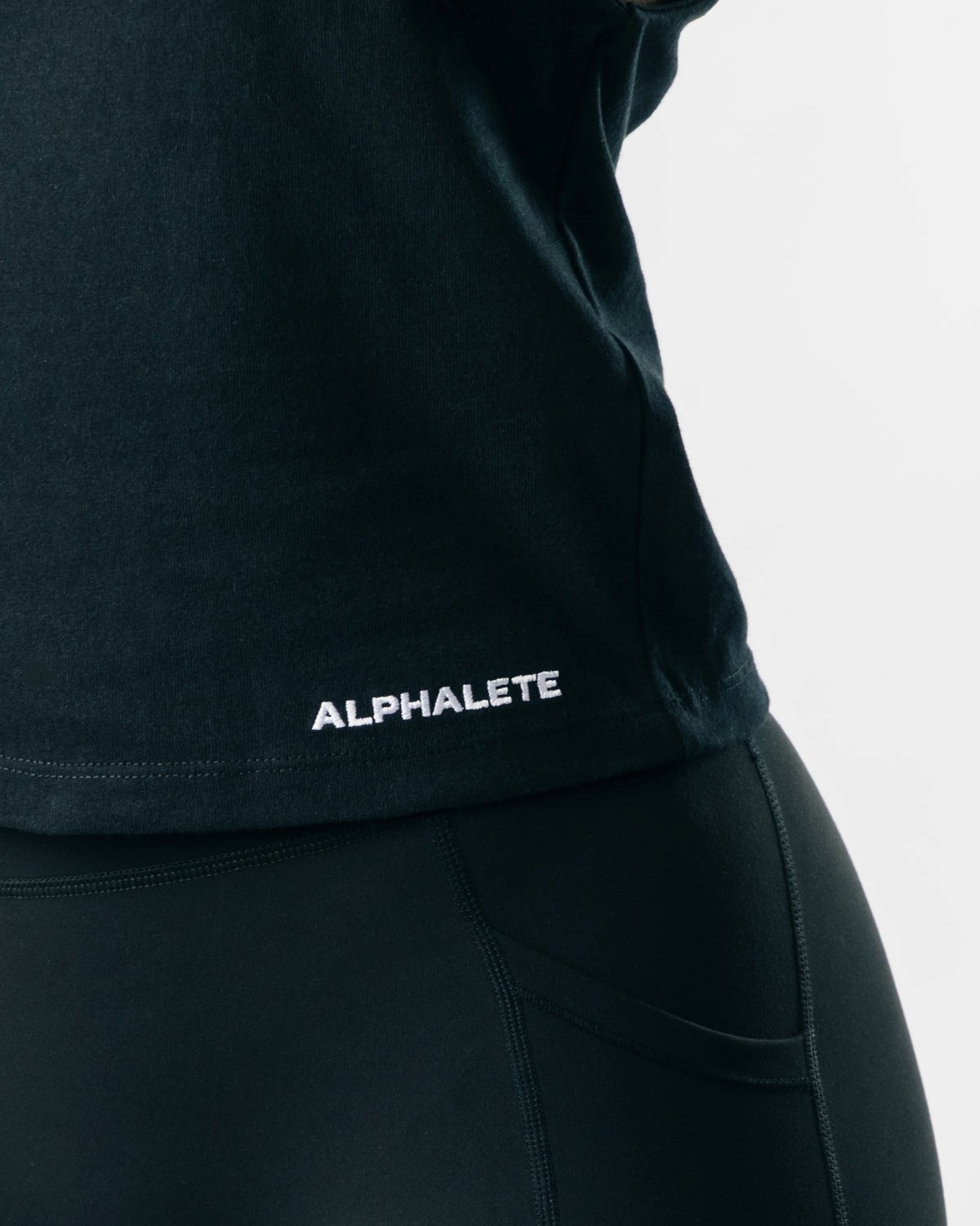 Alphalete Heavy Bawełniane Cutoff Czarne | 48592-YAHM