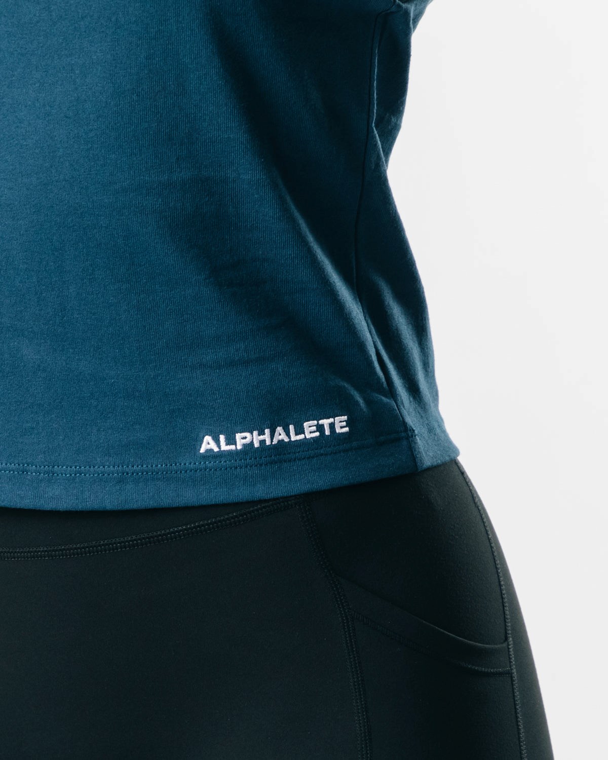 Alphalete Heavy Bawełniane Cutoff Granatowe | 86210-AVDR