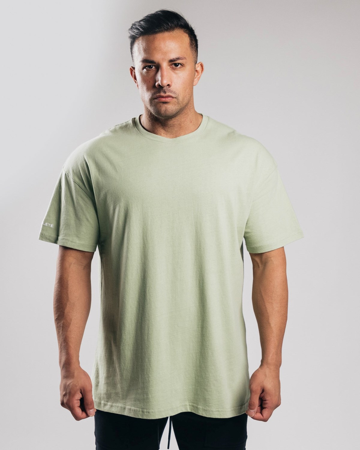 Alphalete Heavy Bawełniane Dropped Shoulder Tee Matcha | 62137-RKES