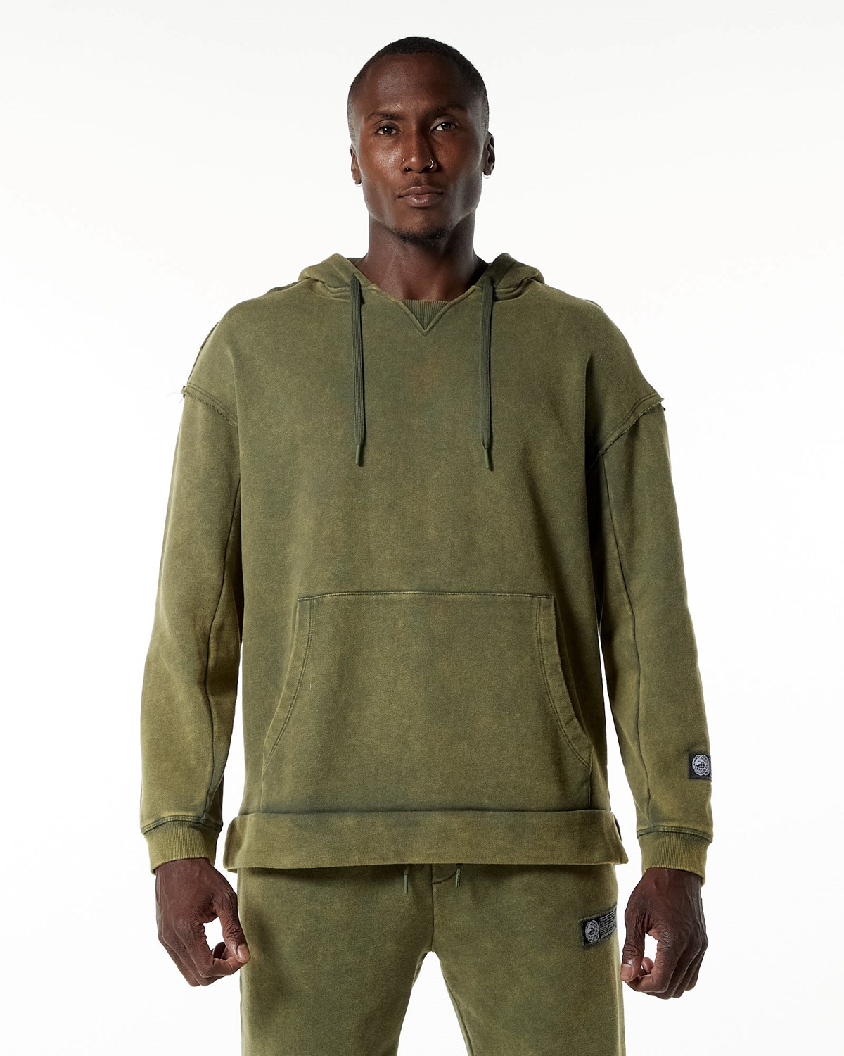 Alphalete Heavyweight Washed Terry Hoodie Zielone | 14026-MRGP