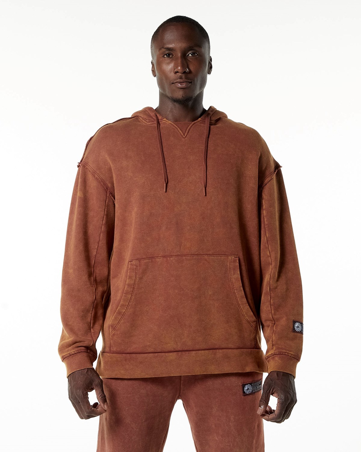 Alphalete Heavyweight Washed Terry Hoodie Bloodstone | 27340-NXPA