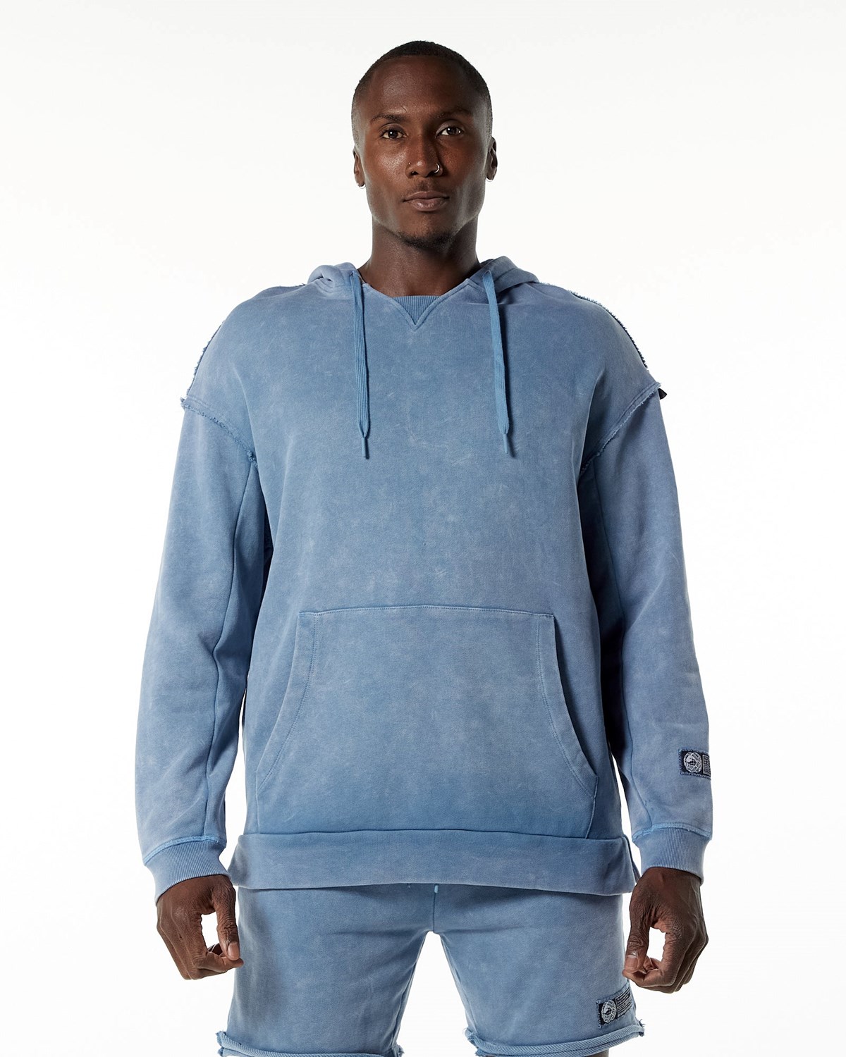 Alphalete Heavyweight Washed Terry Hoodie Niebieskie | 36092-WTLG