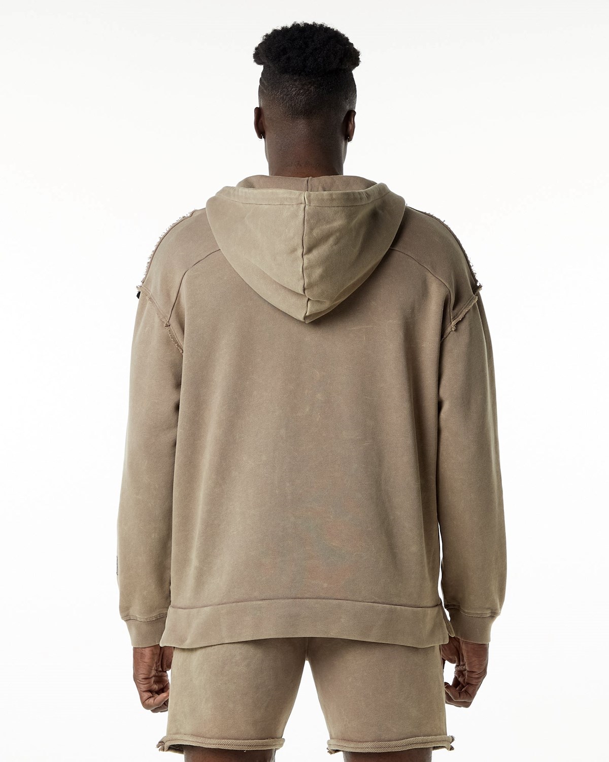 Alphalete Heavyweight Washed Terry Hoodie Smokey Quartz | 52680-YPVS