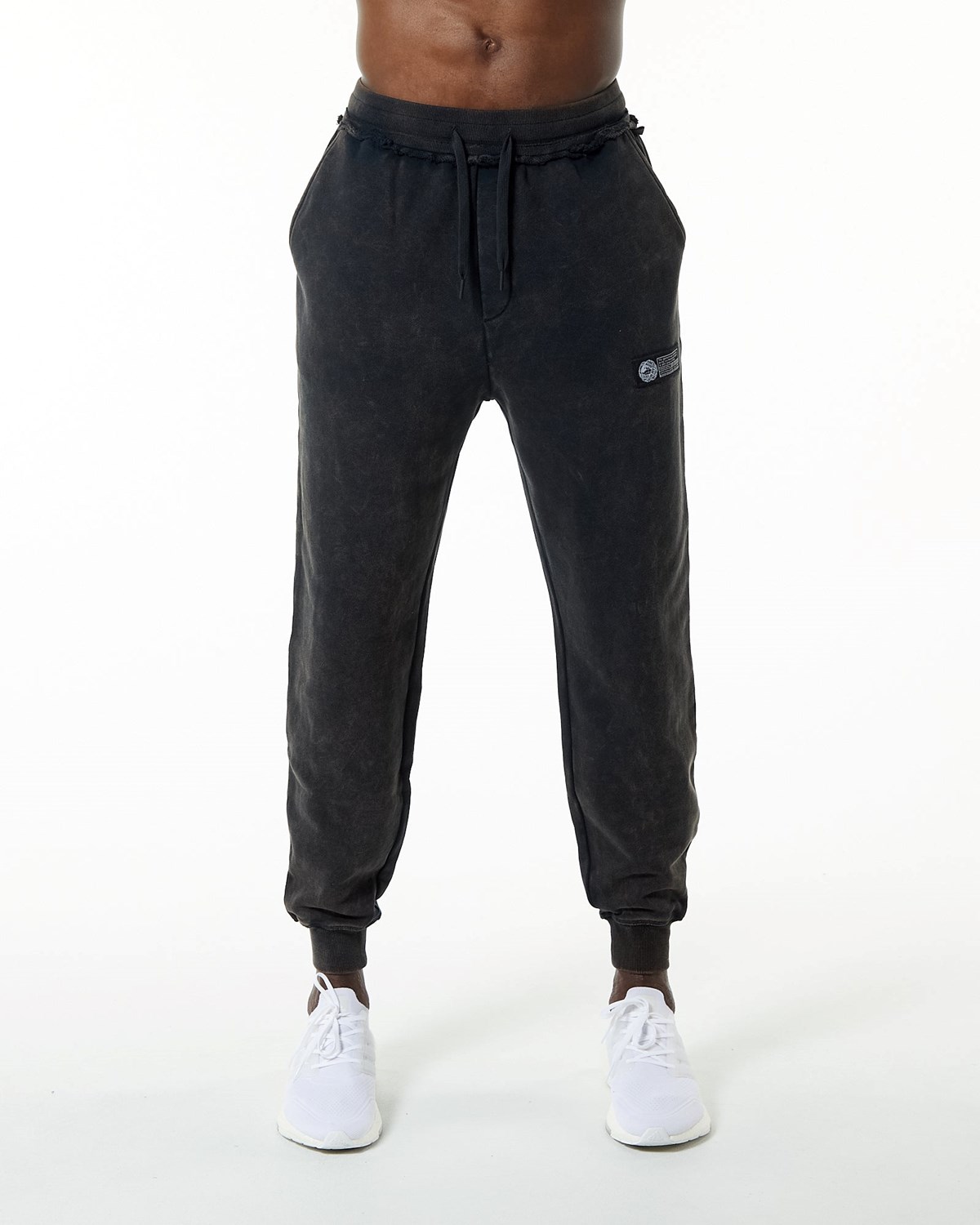 Alphalete Heavyweight Washed Terry Jogger Onyx | 42519-QJEK