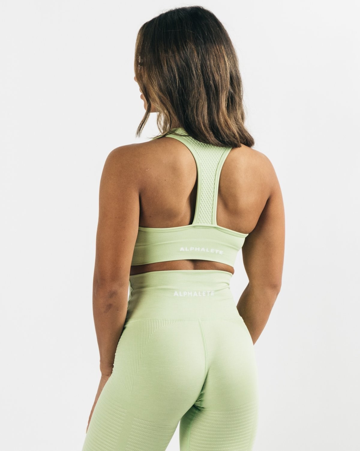 Alphalete High-Impact Seamless Sports Bra Frozen Spring | 12089-UHQZ