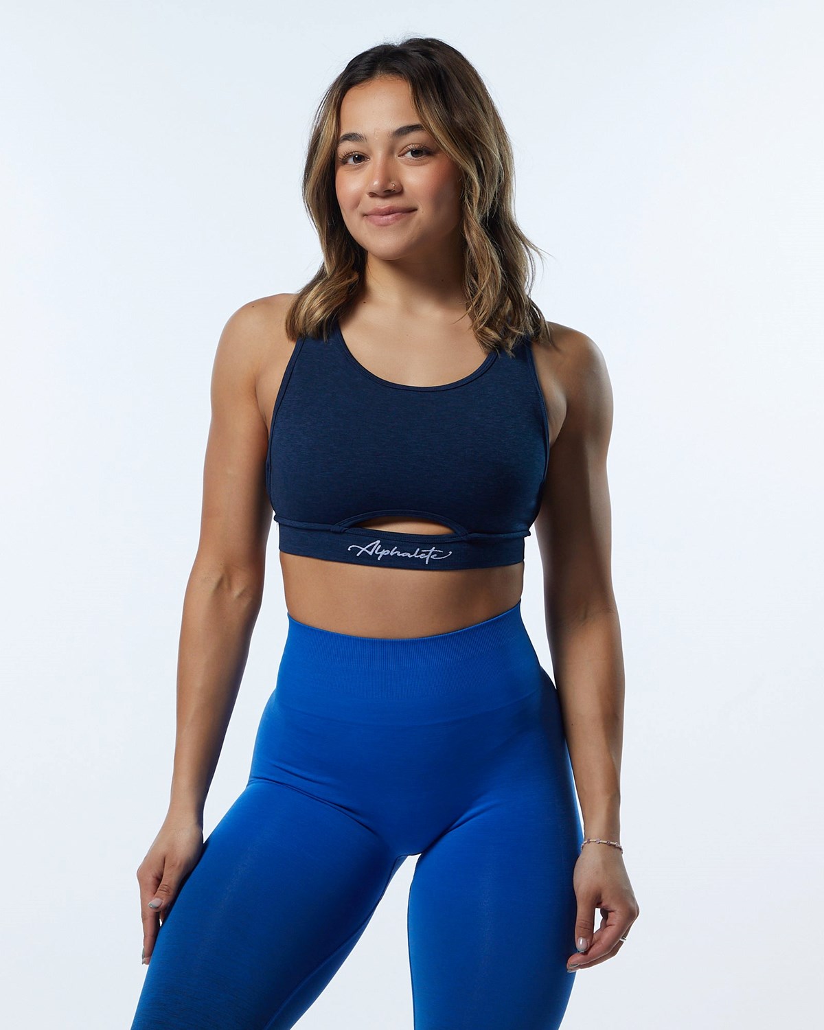 Alphalete High-Impact Seamless Sports Bra Moonlight | 39864-VIEB